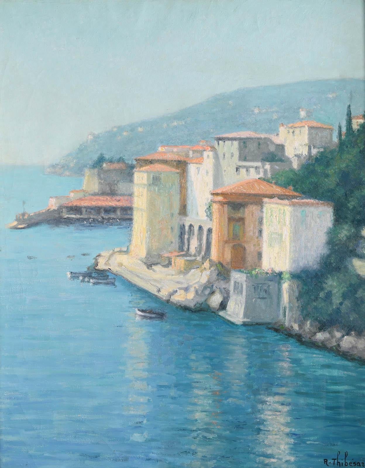 Raymond Thibesart Landscape Painting - Villefranche sur Mer