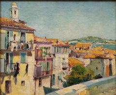 « Vue du Villefranche-sur-Mer » Raymond Thibesart (France, 1874-1968)