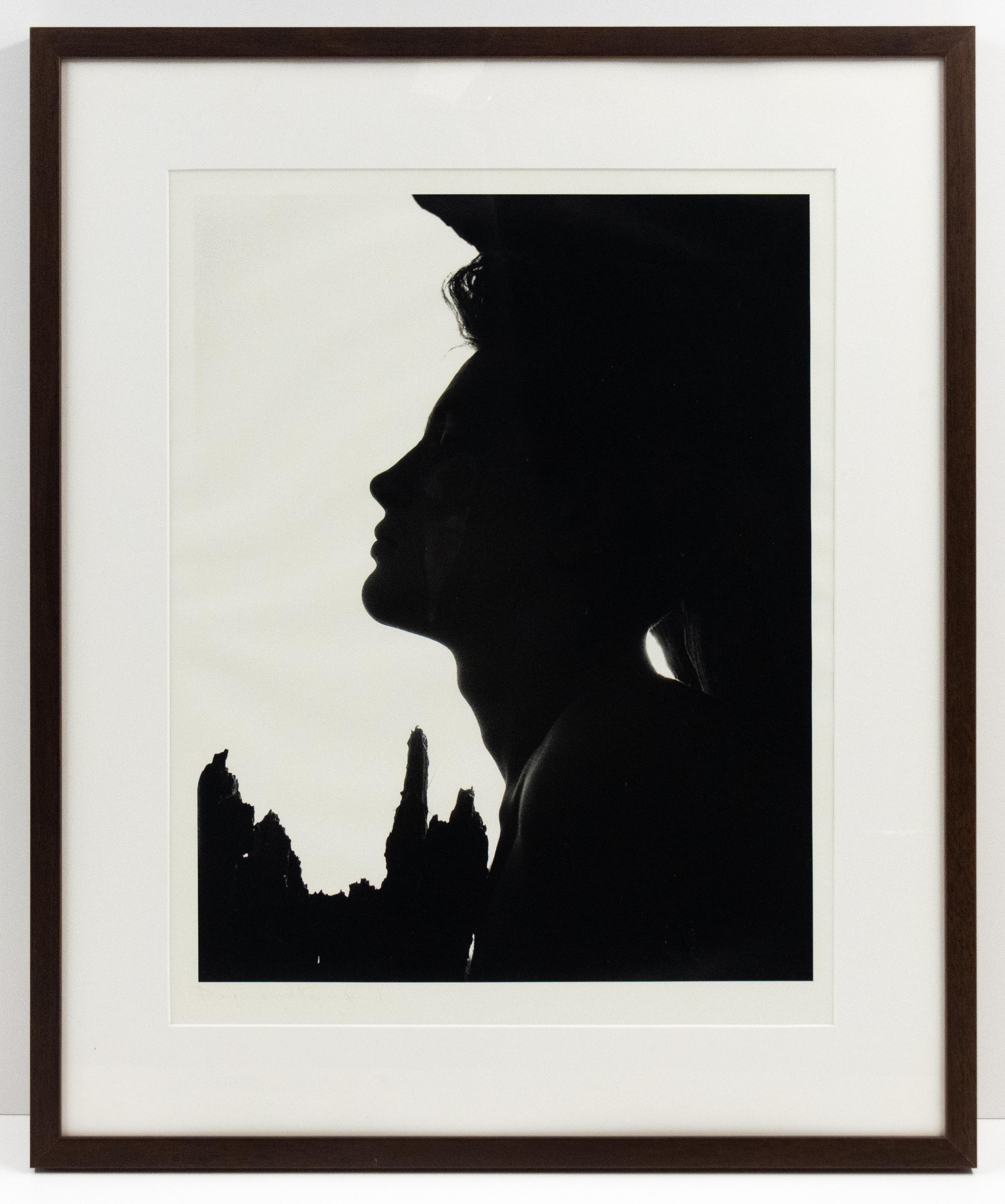 Portrait de Jacques Sernas (Profil en Forêt) - Photograph by Raymond Voinquel