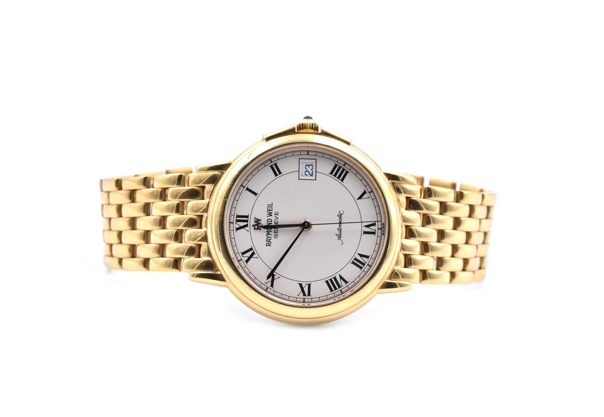 raymond weil geneve 18k gold watch price