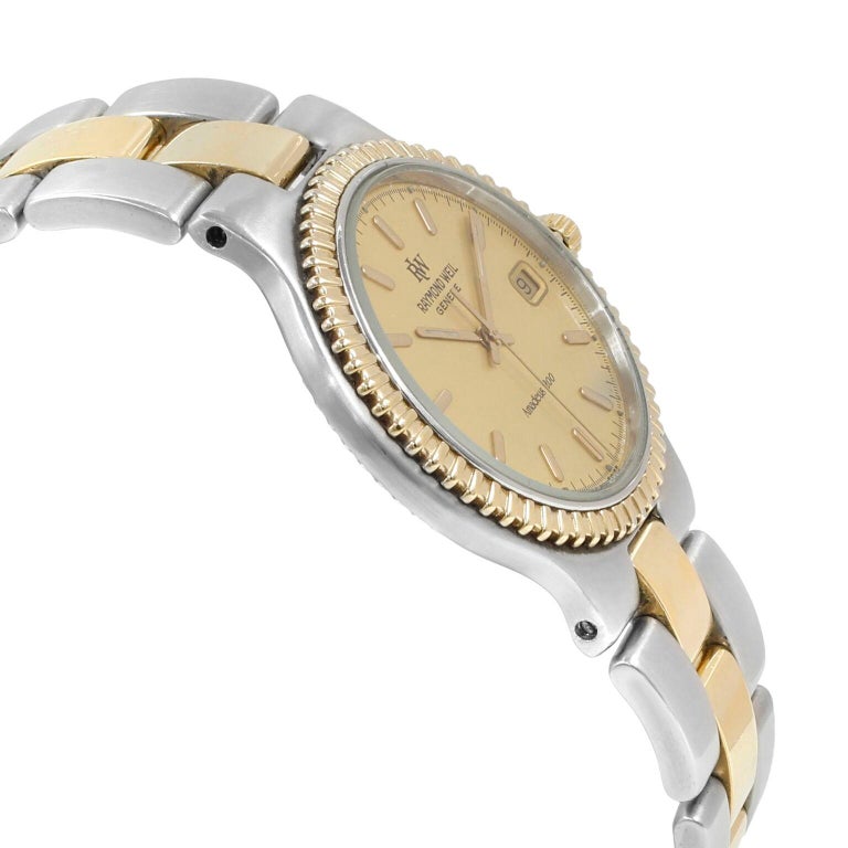 Raymond Weil Amadeus 200 Steel 18K Gold-Plated Gold Dial Quartz