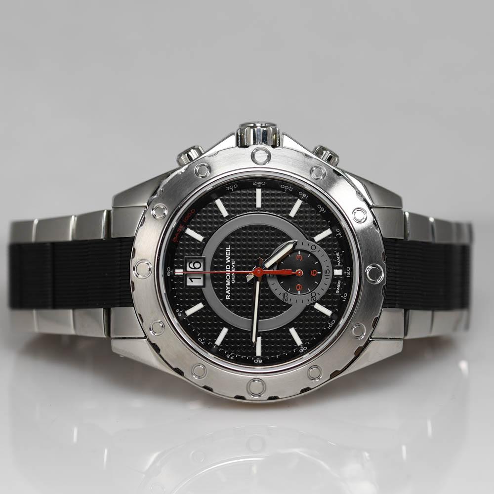 Raymond Weil Chronograph Sport Edelstahluhr 44mm im Angebot 3