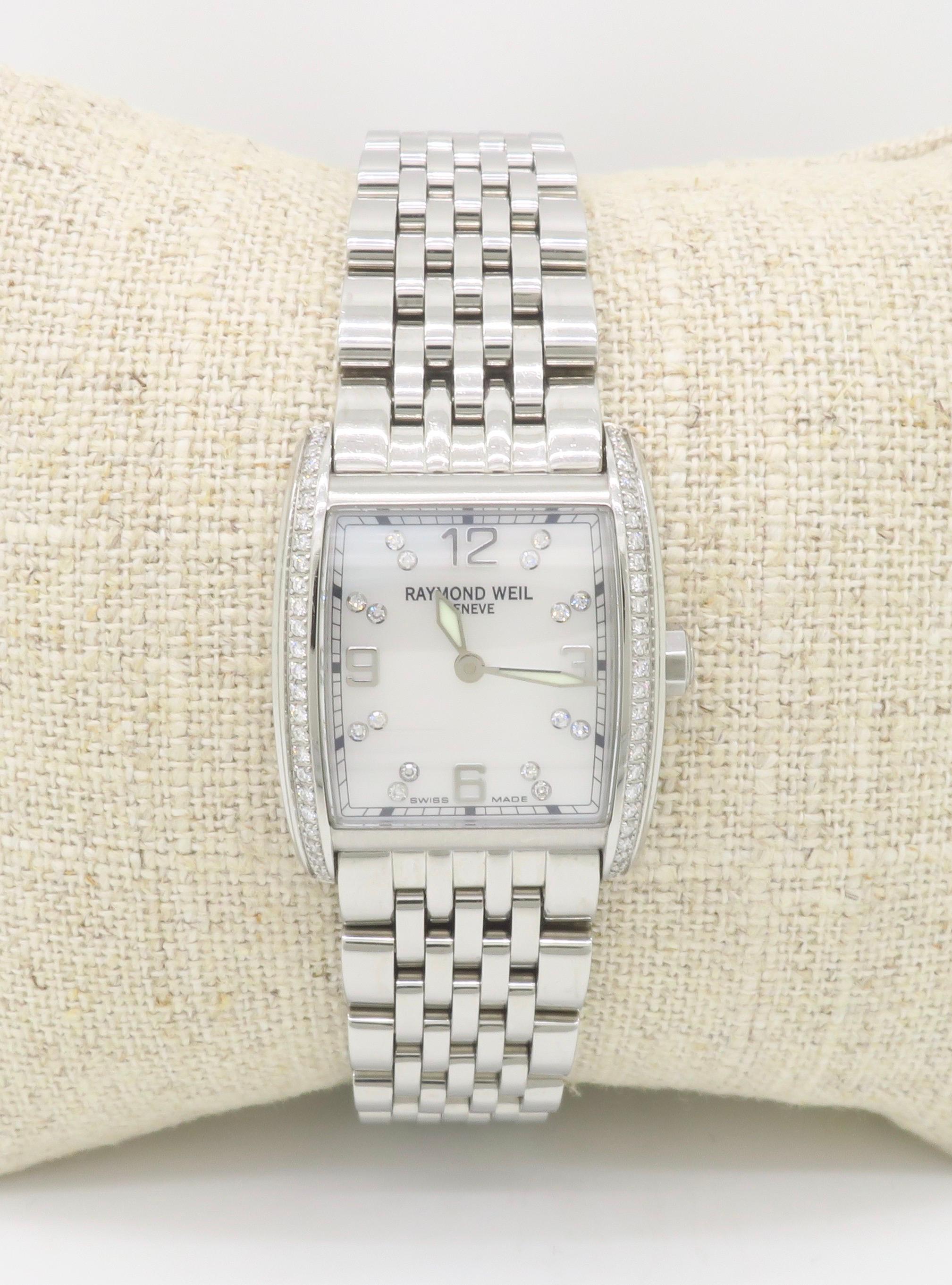 Impressive Raymond Weil Mother-of-Pearl & Diamond 