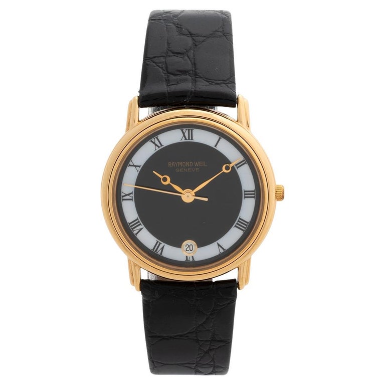 Raymond Weil Kleiduhr Ref 5532, Quarz, 32mm, Goldkappe, Art-déco