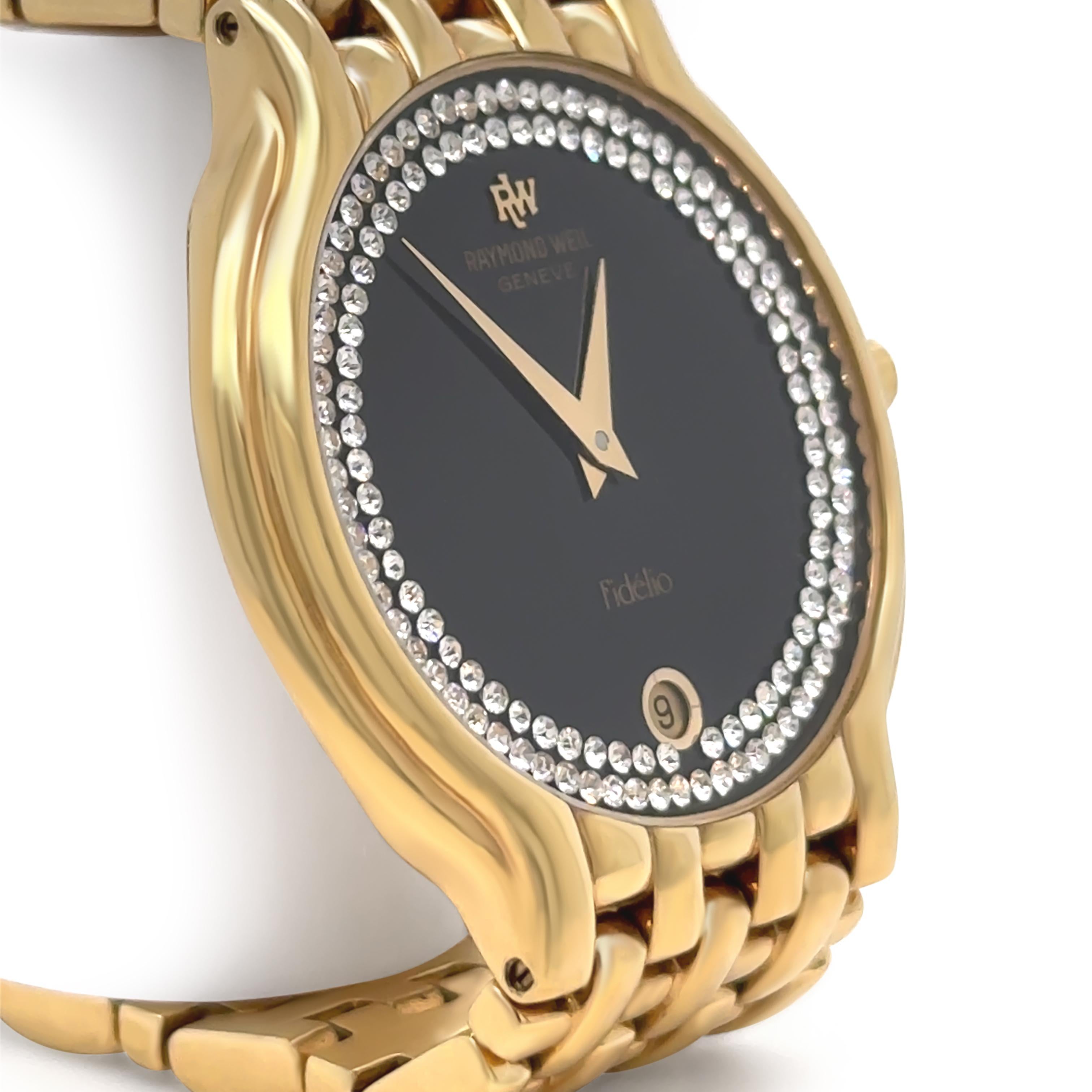 Raymond Weil Fidelio 18ct Gold Plated 4802 Ladies Quartz Watch en Excelente estado para la venta en SYDNEY, NSW