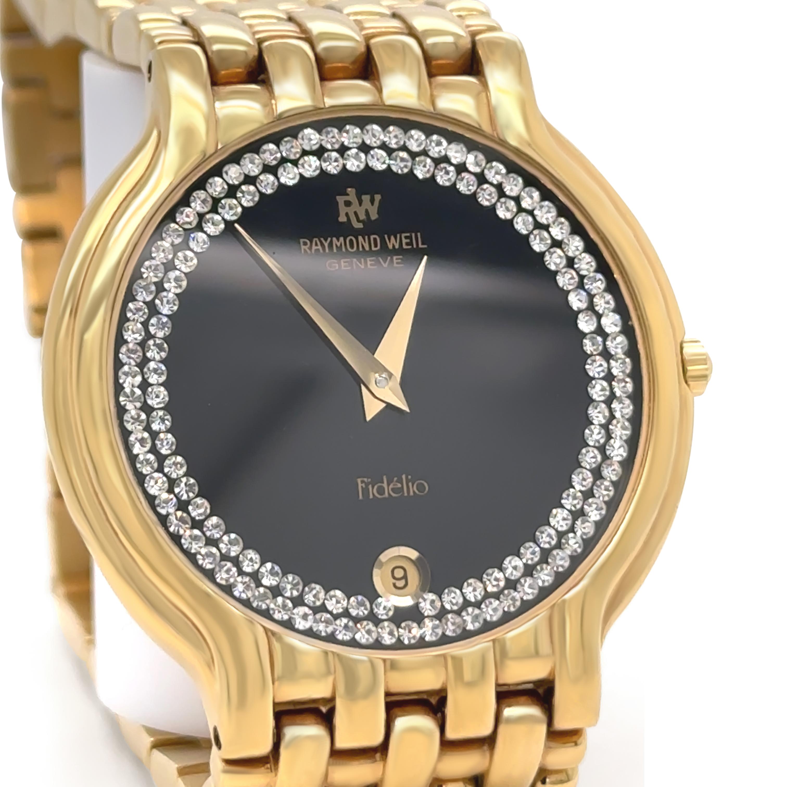 Femenino o masculino Raymond Weil Fidelio 18ct Gold Plated 4802 Ladies Quartz Watch en venta