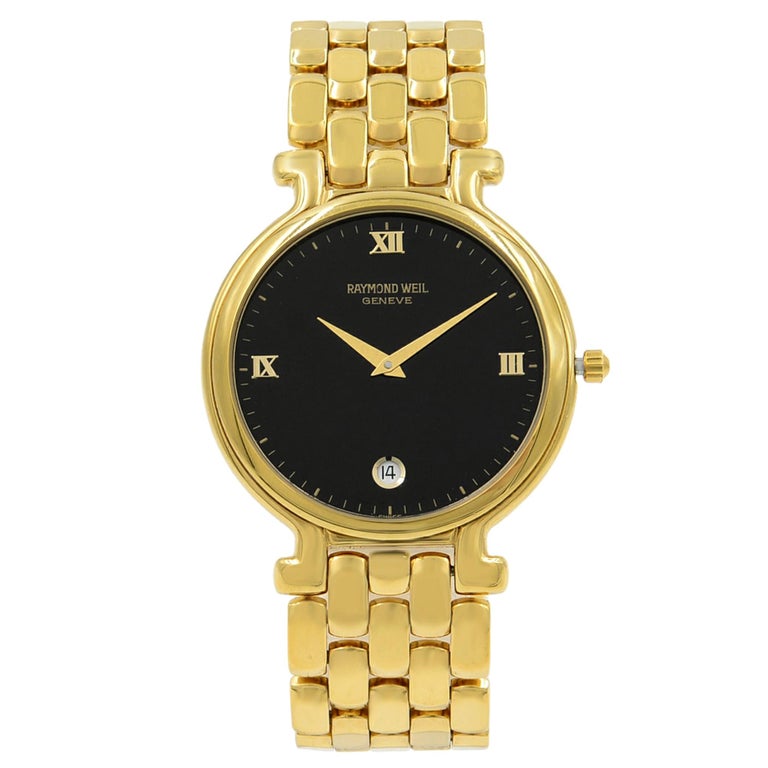 raymond weil 18k gold electroplated water resistant