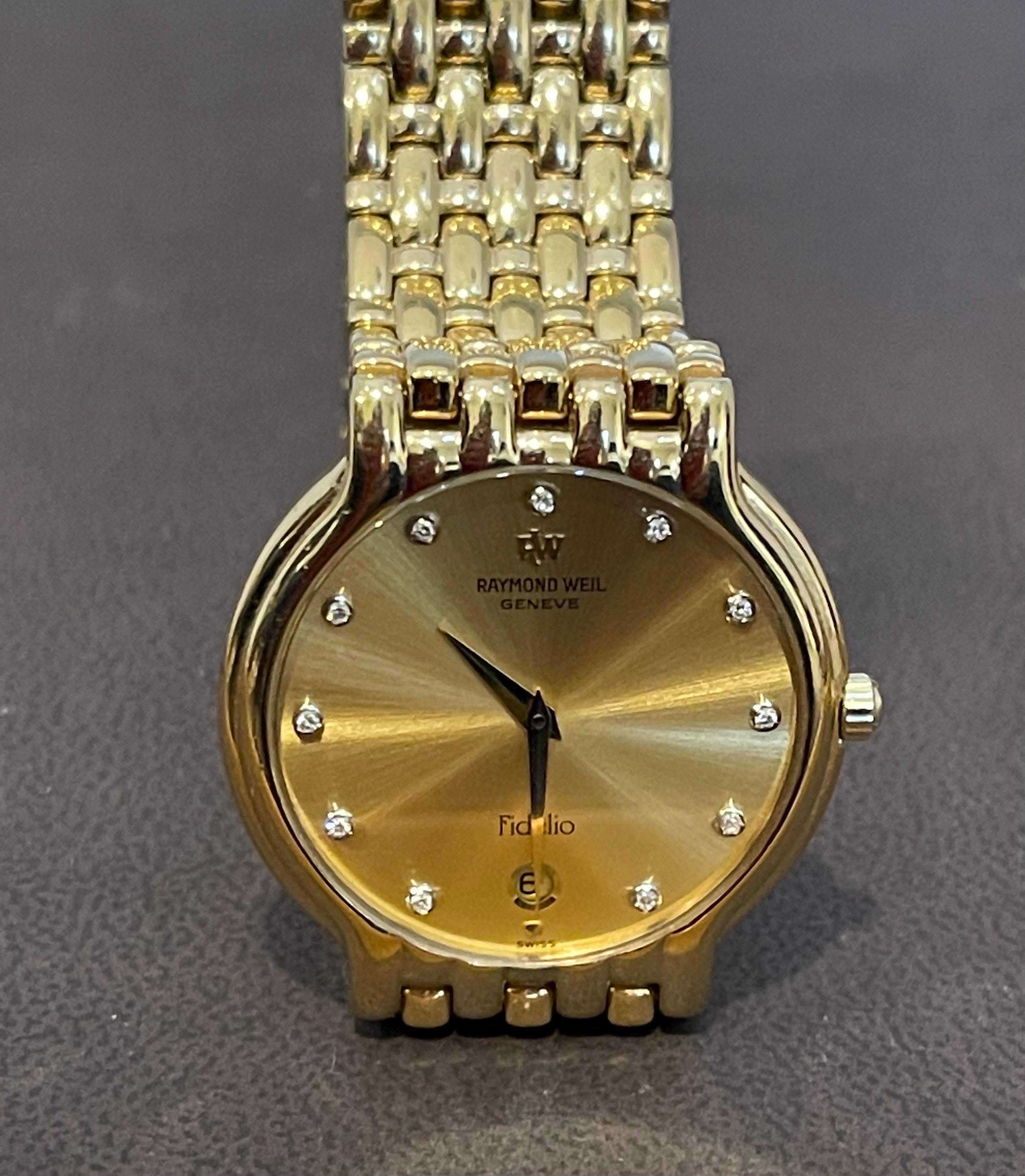 raymond weil 18k gold electroplated watch price