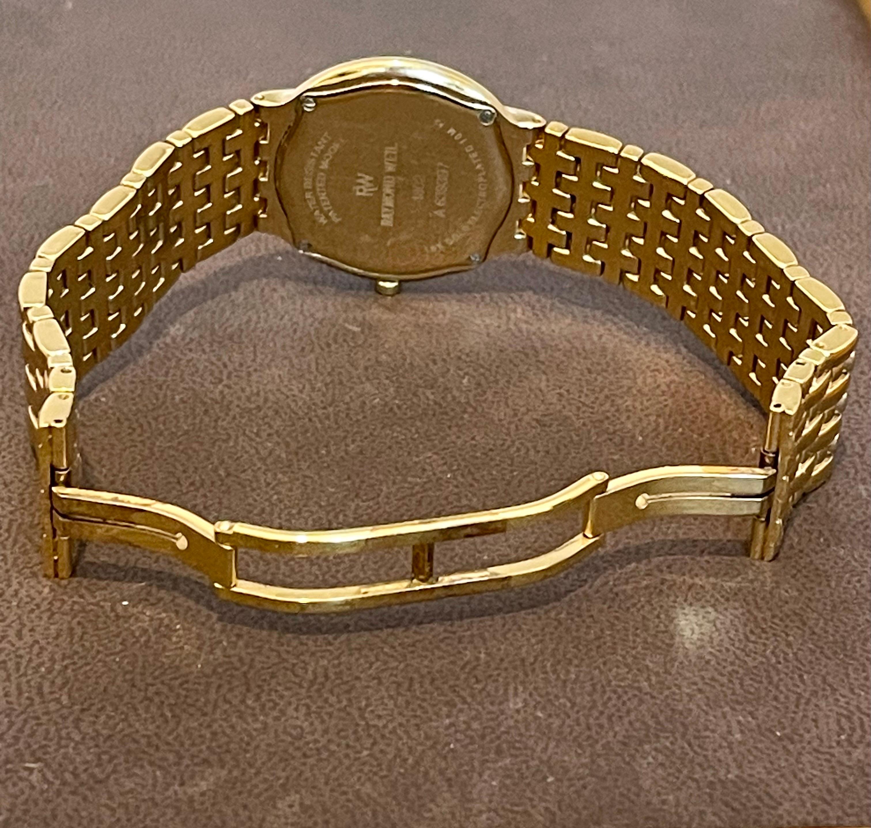 Raymond Weil Fidelio 18K Gold Electroplated Watch with Date & Diamonds 4