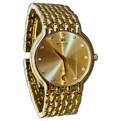 Raymond Weil Fidelio: 18 Karat Gold Electroplatierte Uhr mit Datum und Diamanten