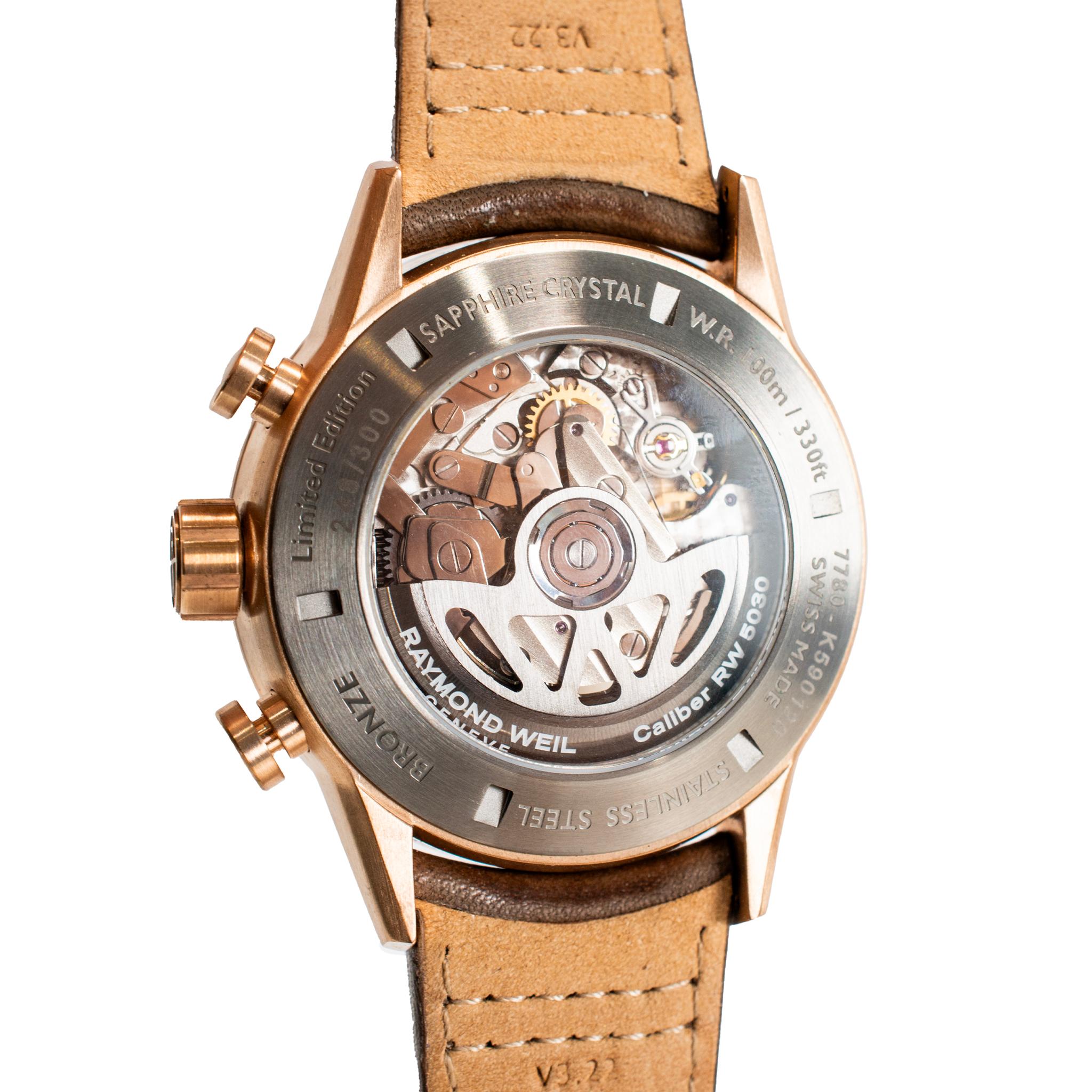 Montre Raymond Weil Freelancer Chronograph 43.5mm Bronze Limited Edition 248/300 en vente 1
