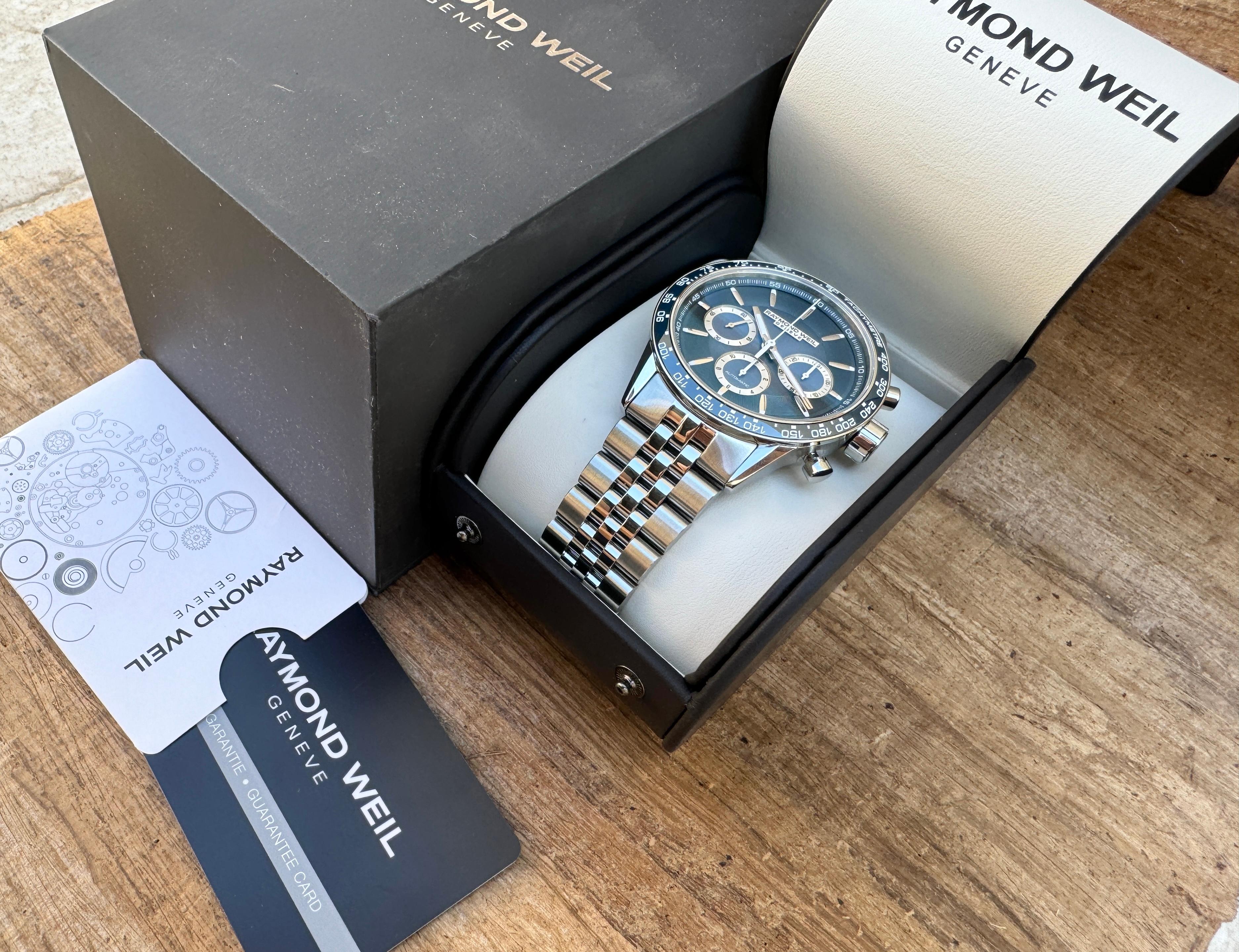 Raymond Weil Freelancer Chronograph 7741-ST3-50021 Montre complète en vente 6