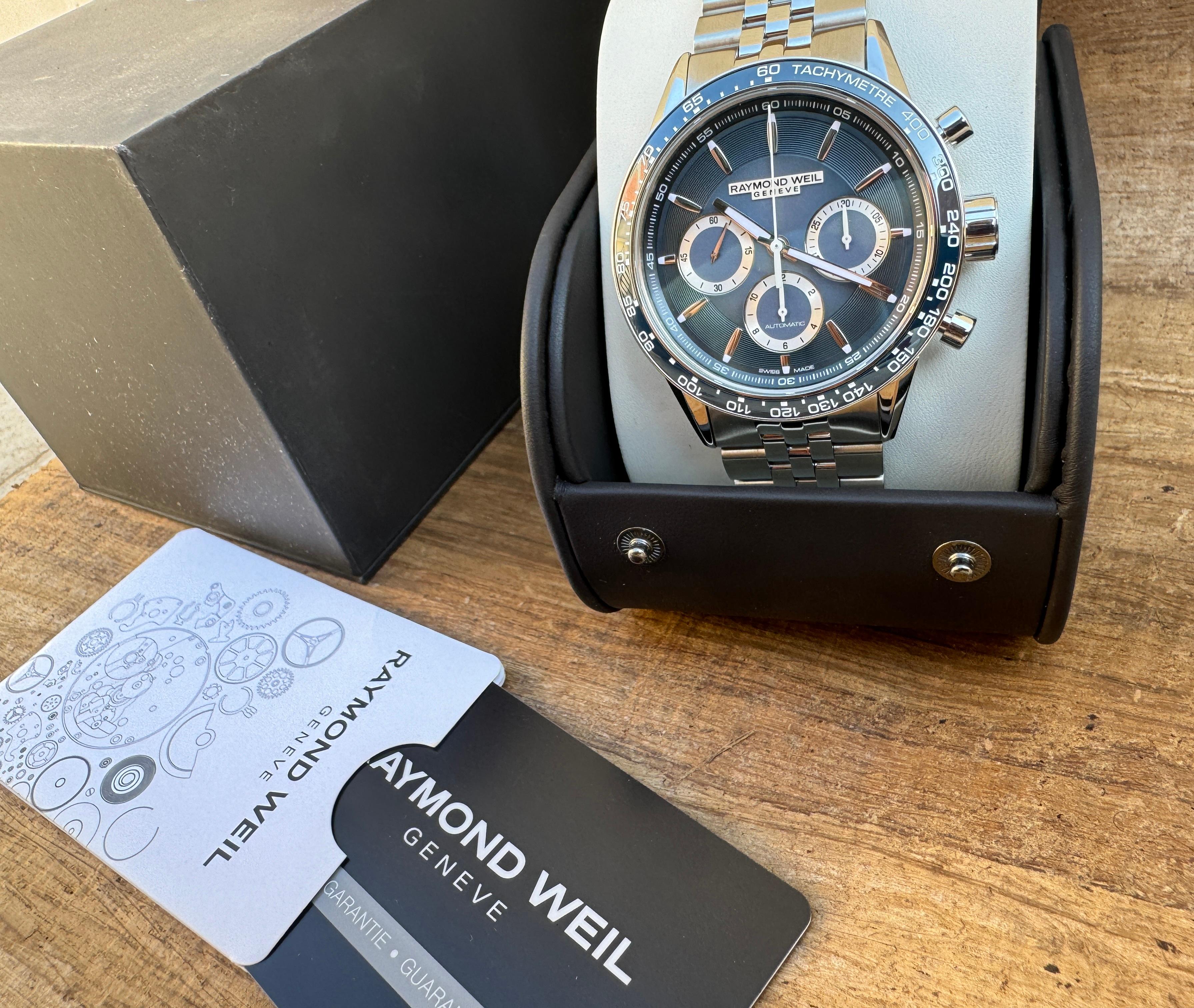 Raymond Weil Freelancer Chronograph 7741-ST3-50021 Montre complète en vente 7
