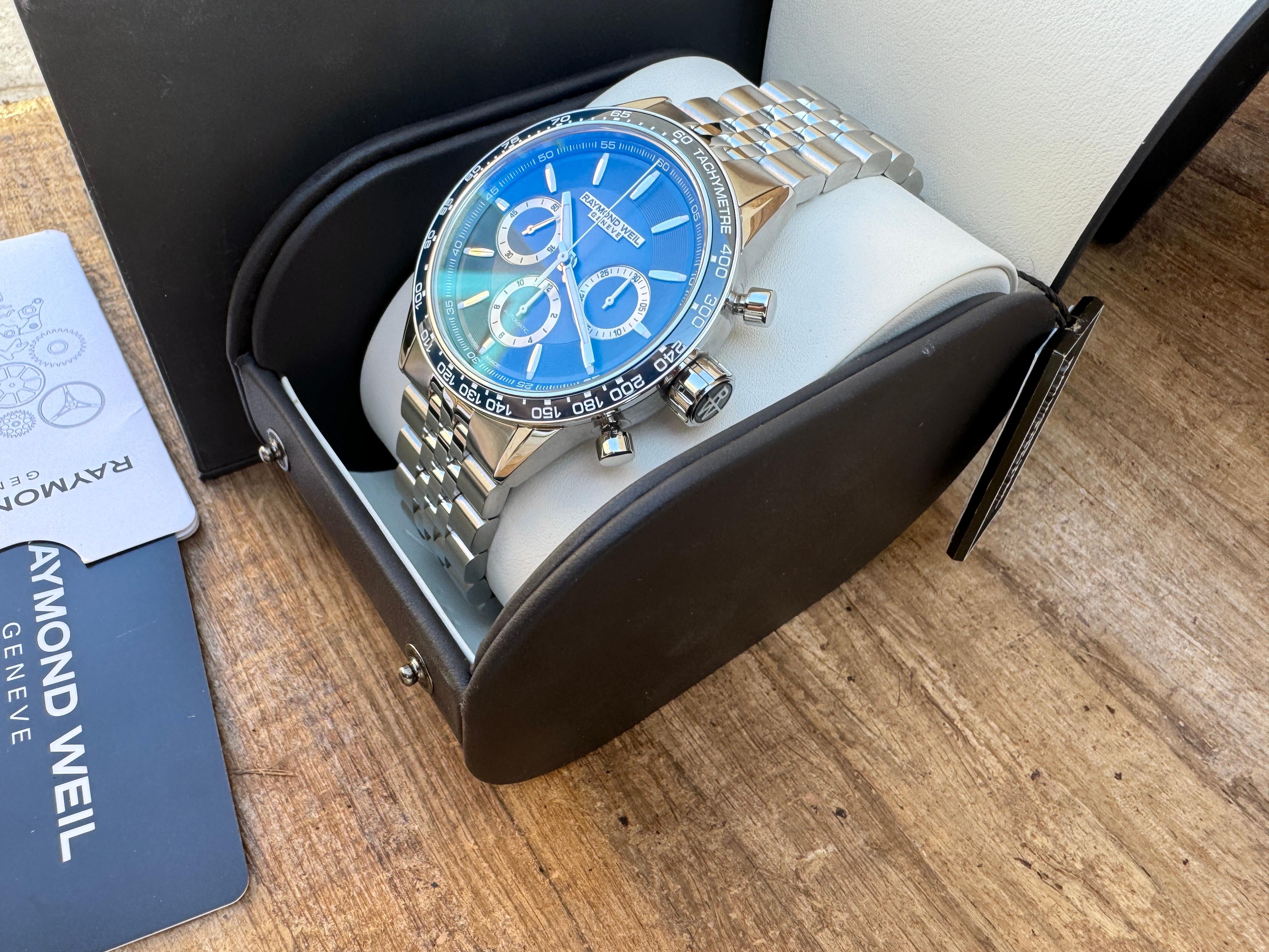 Raymond Weil Freelancer Chronograph 7741-ST3-50021 Montre complète en vente 9