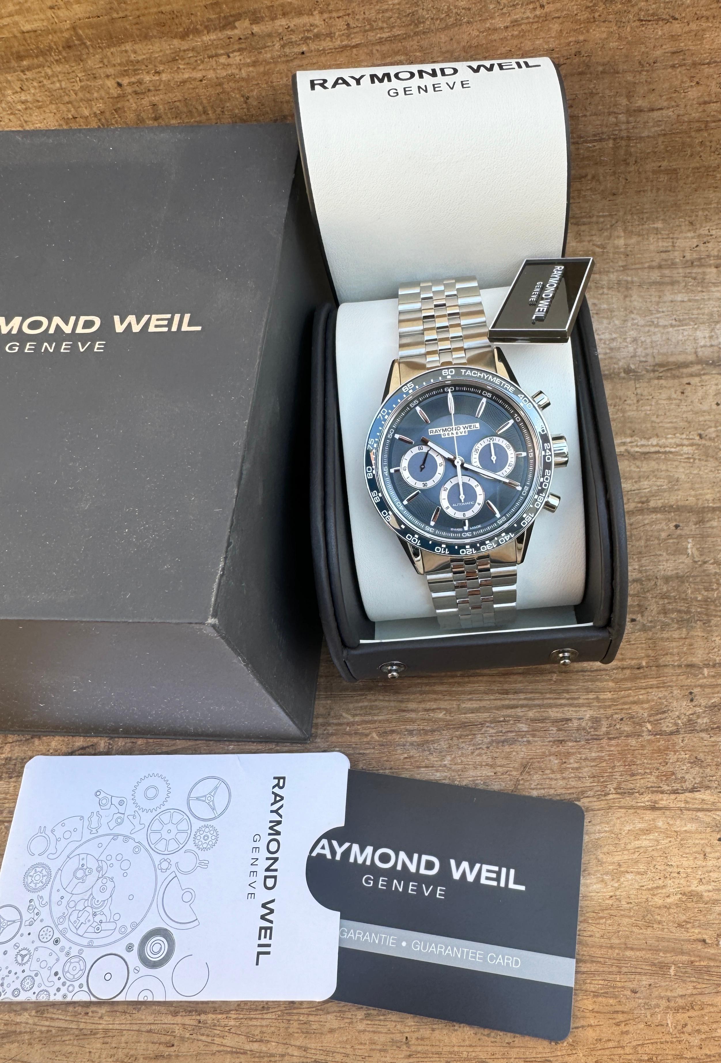 Raymond Weil Freelancer Chronograph 7741-ST3-50021 Montre complète en vente 10