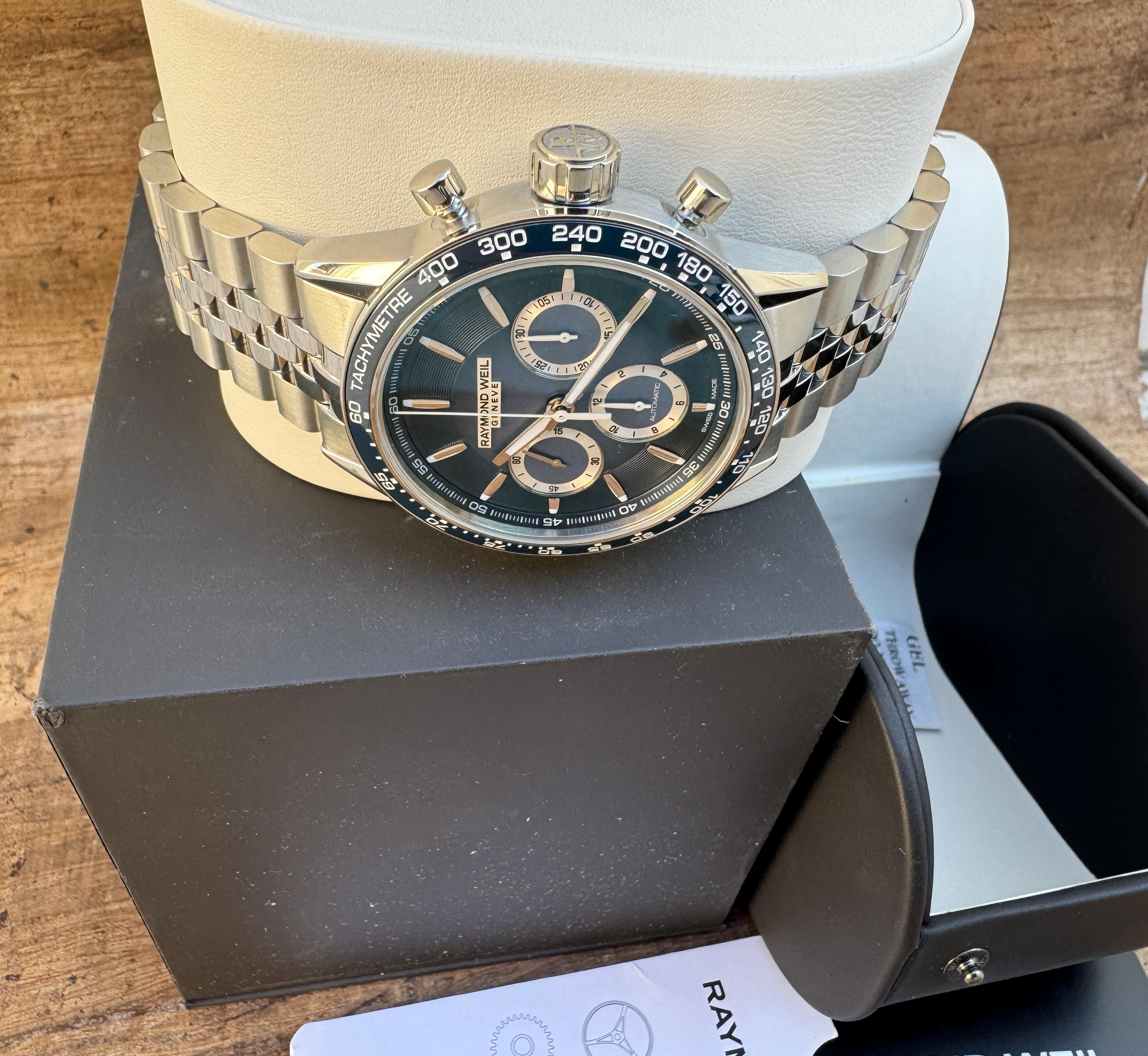 Raymond Weil Freelancer Chronograph 7741-ST3-50021 Montre complète en vente 11
