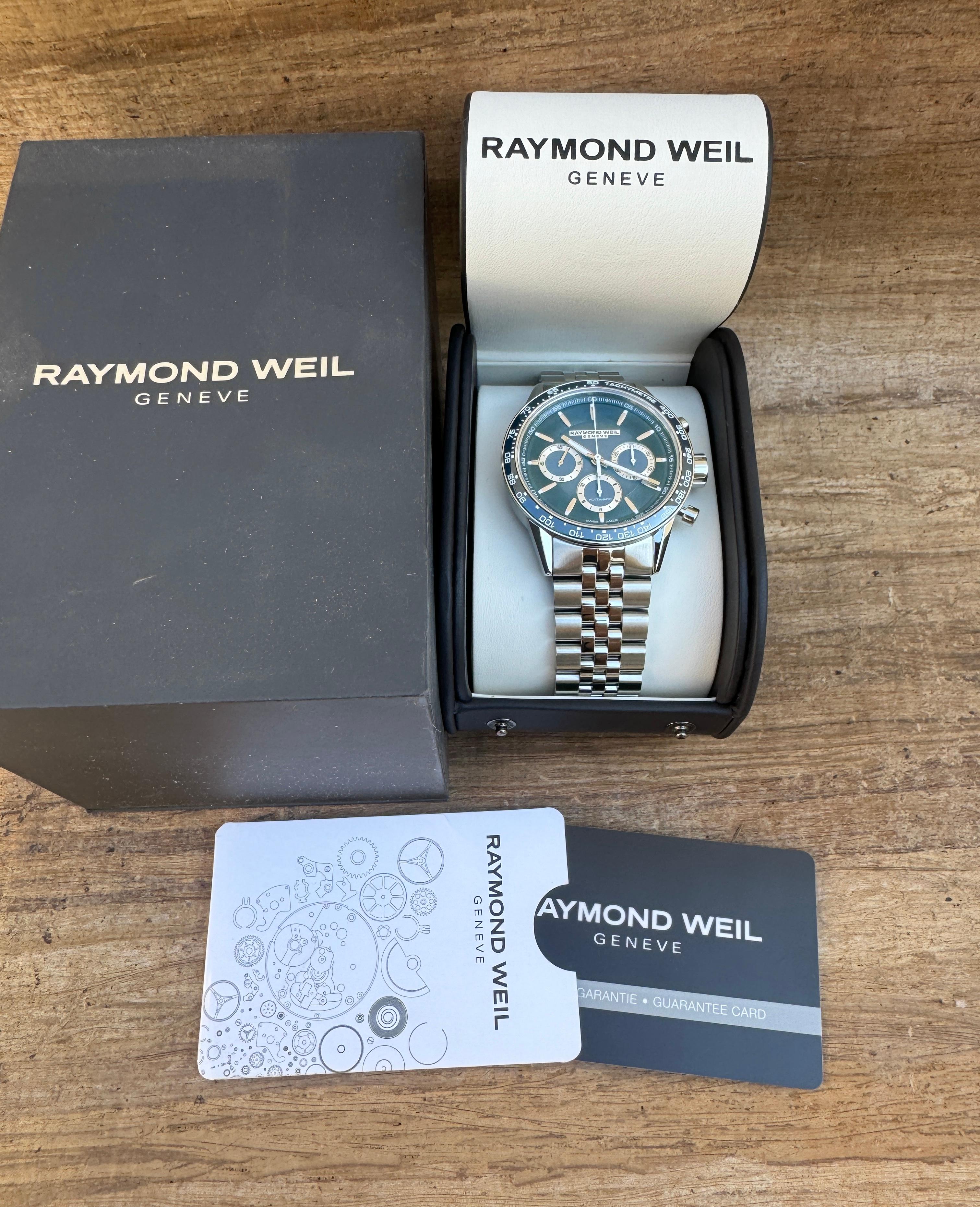 Raymond Weil Freelancer Chronograph 7741-ST3-50021 Montre complète en vente 4
