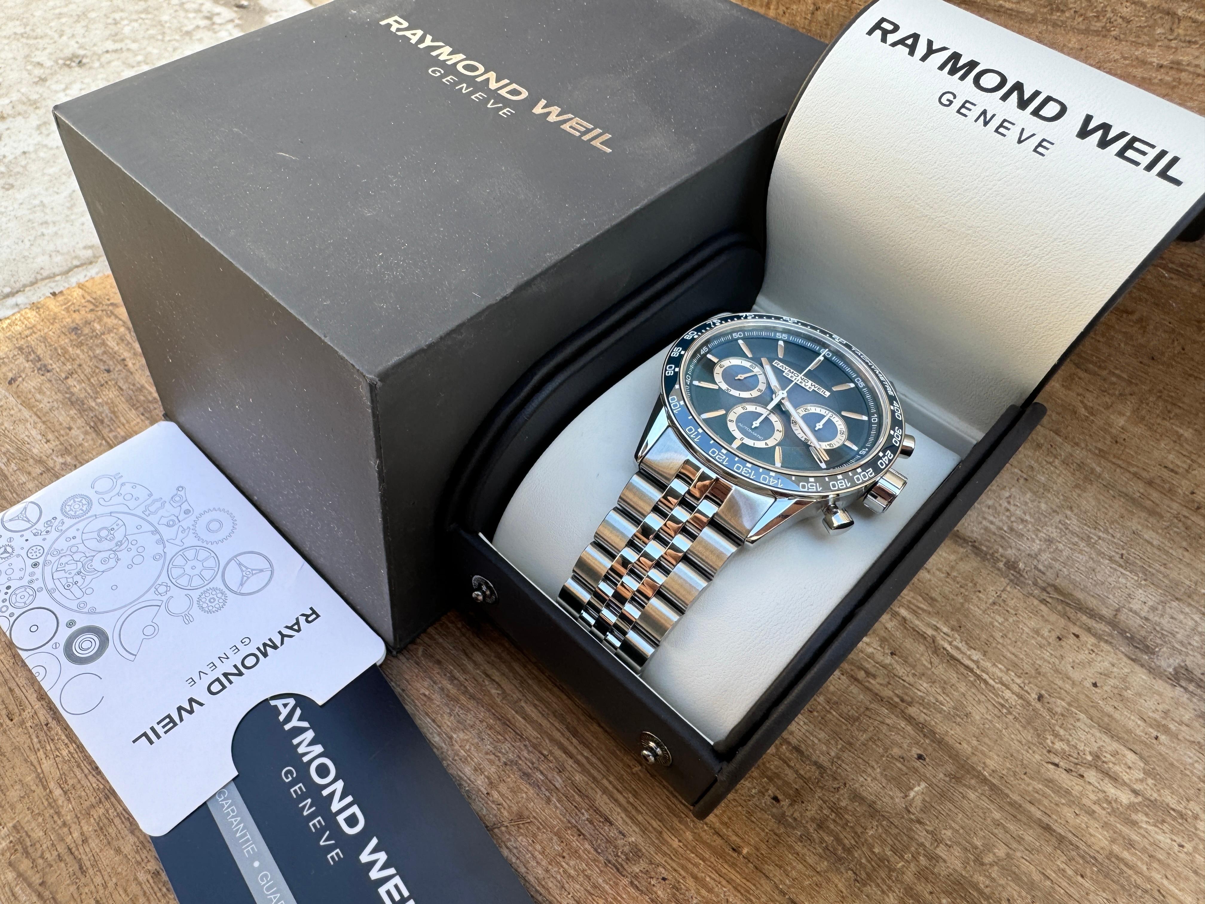 Raymond Weil Freelancer Chronograph 7741-ST3-50021 Montre complète en vente 5