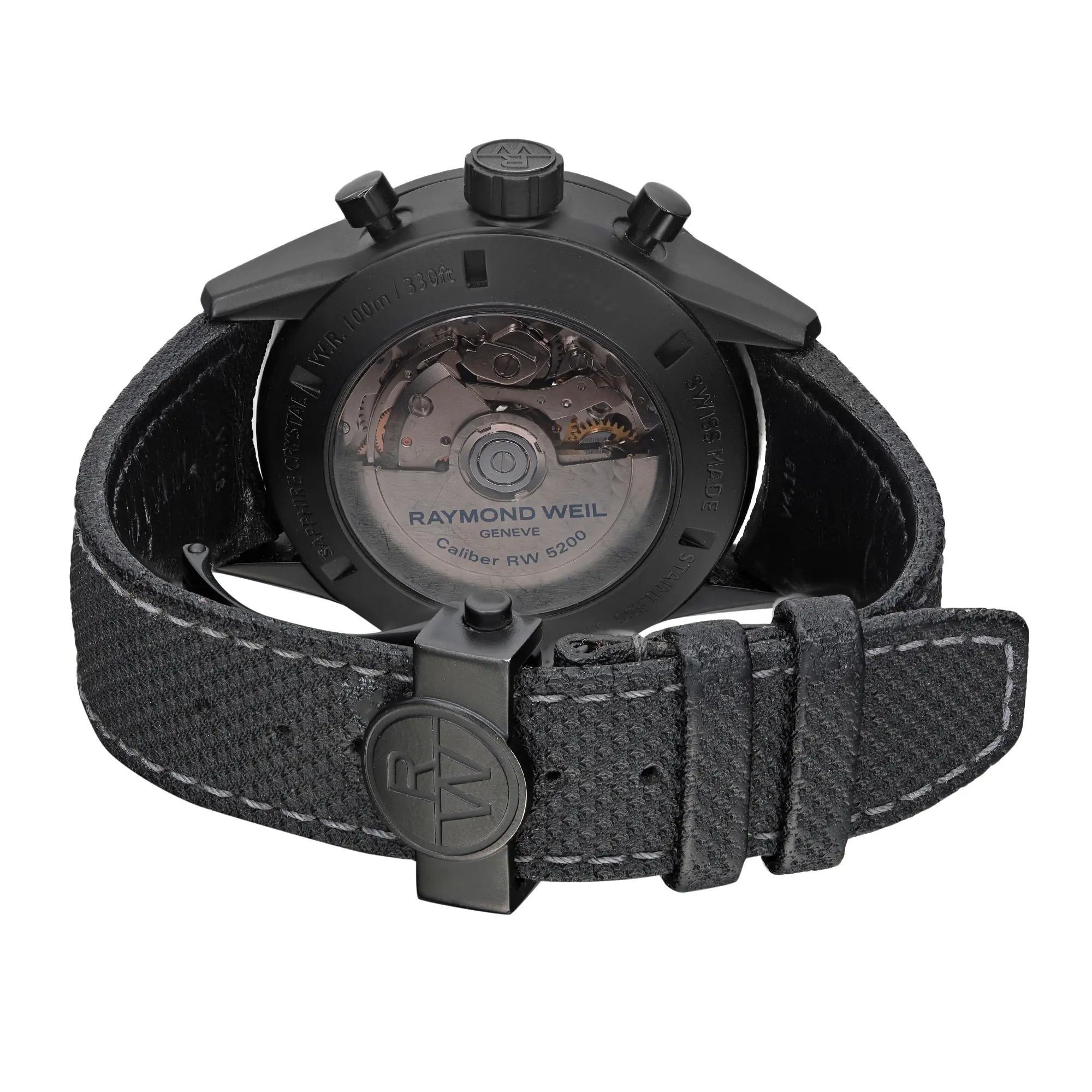 Raymond Weil Freelancer PVD Steel Chronograph Black Dial Men Watch 7730-BK-05207 For Sale 1