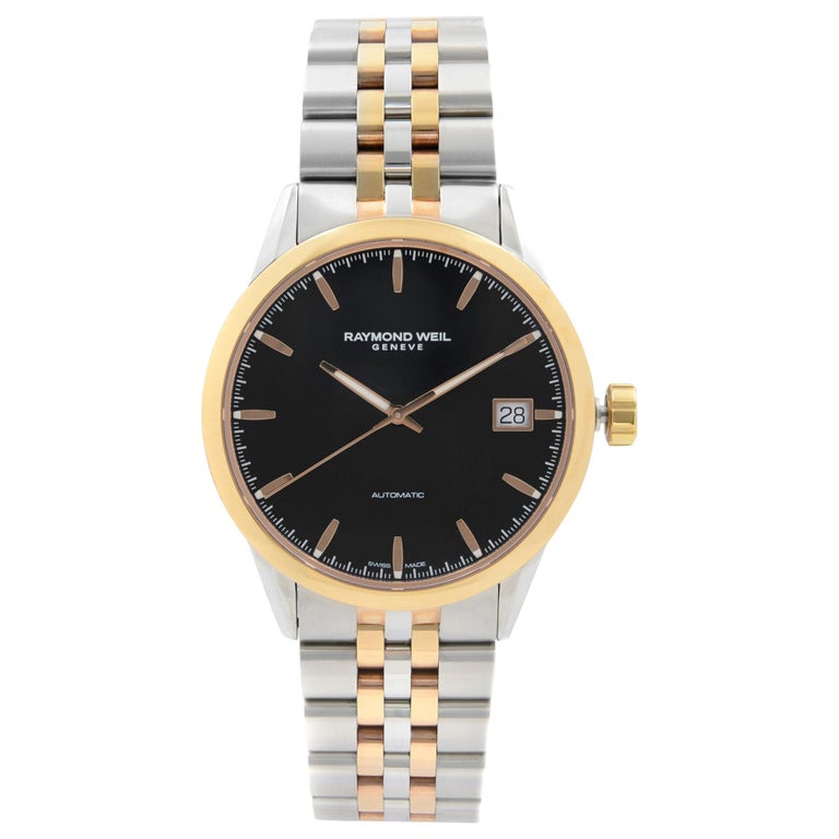 Raymond Weil Freelancer Reloj Automático de Acero Esfera Negra