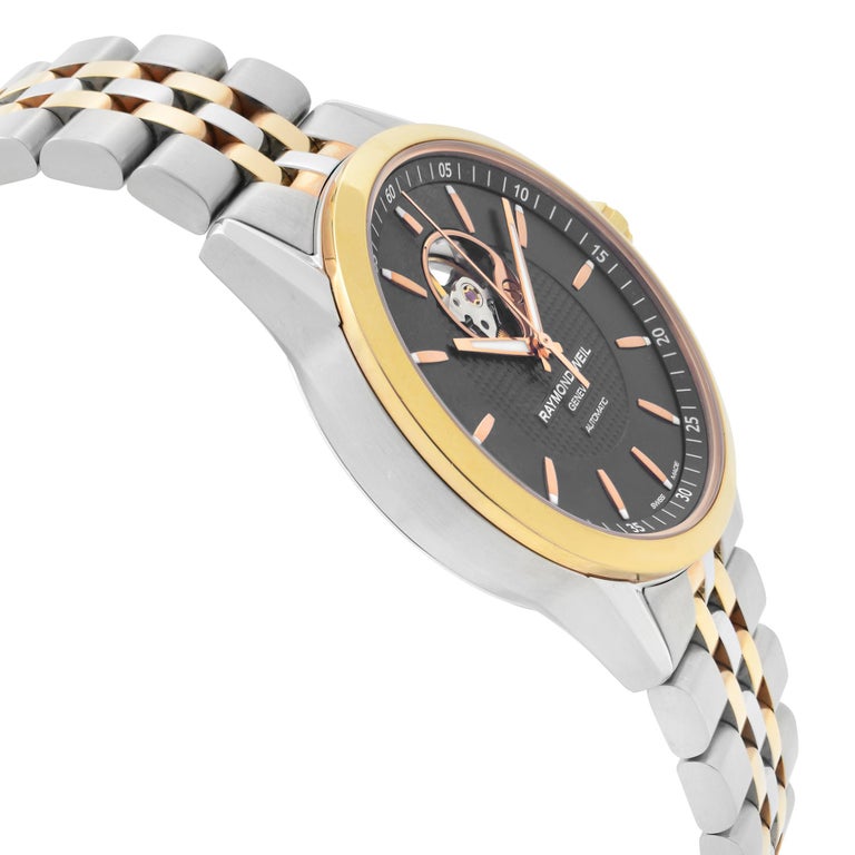 Raymond Weil Freelancer Two-Tone Black Dial Automatic Mens Watch