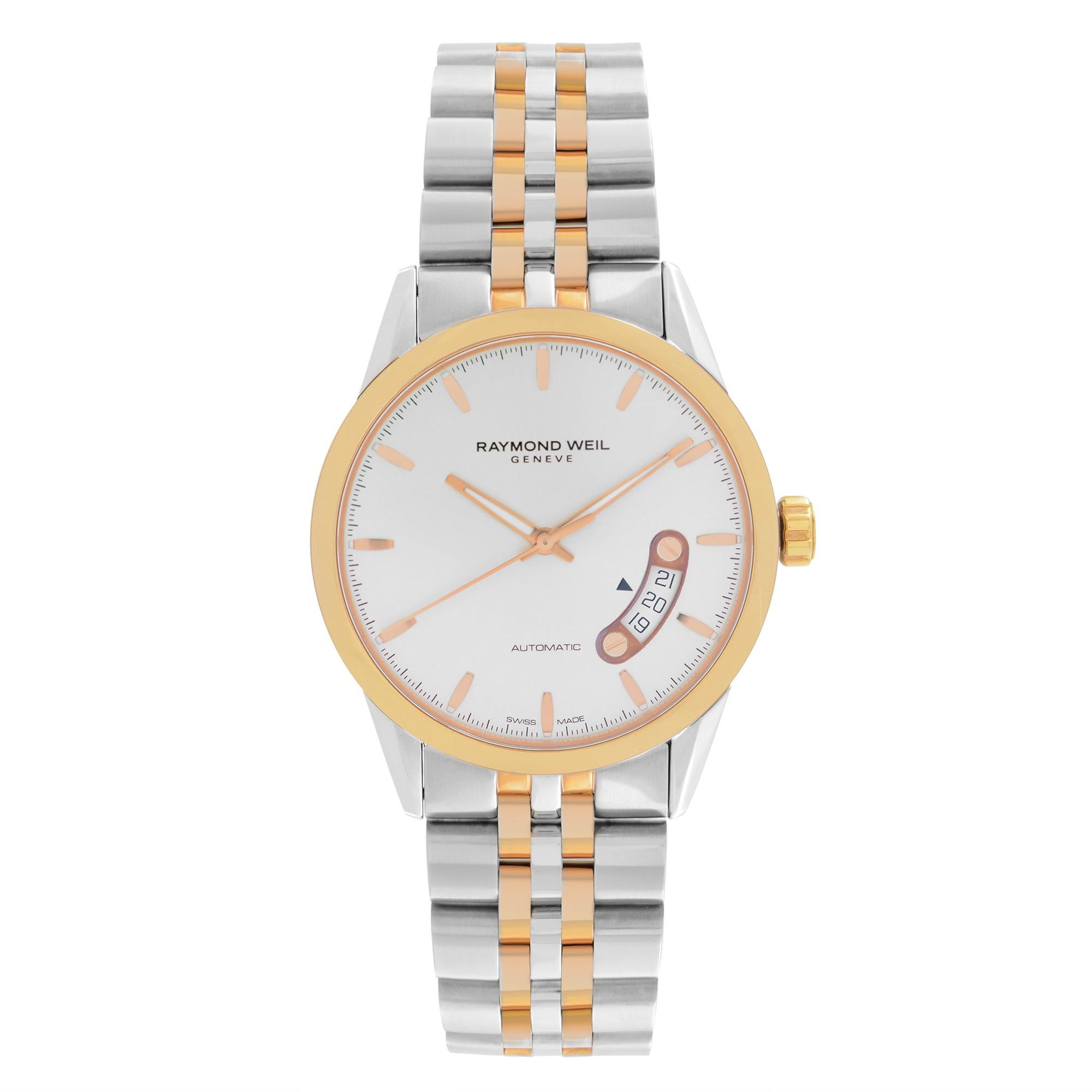 Raymond Weil Montre pour homme Freelancer en acier et argent bicolore avec cadran 2770-SP5-65011