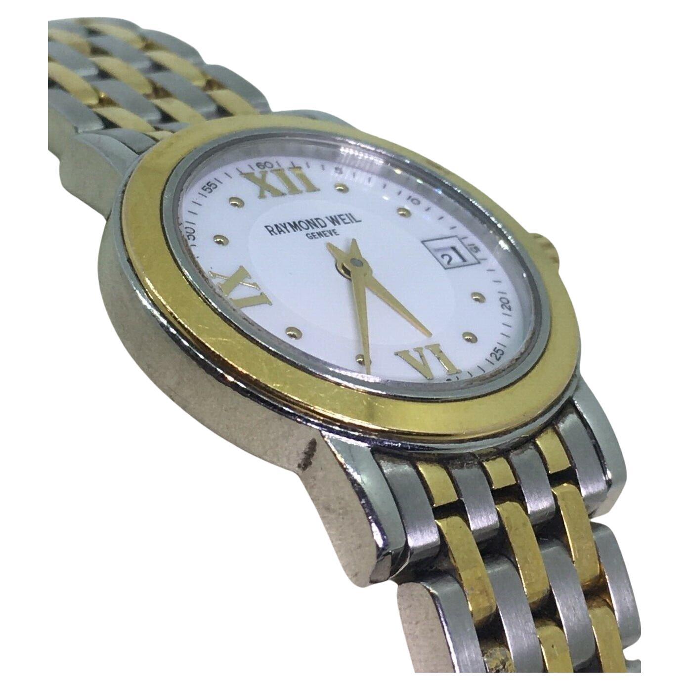Raymond Weil Geneve 18K 750 Gold & Steel Quartz Ladies’ Wristwatch with Dat