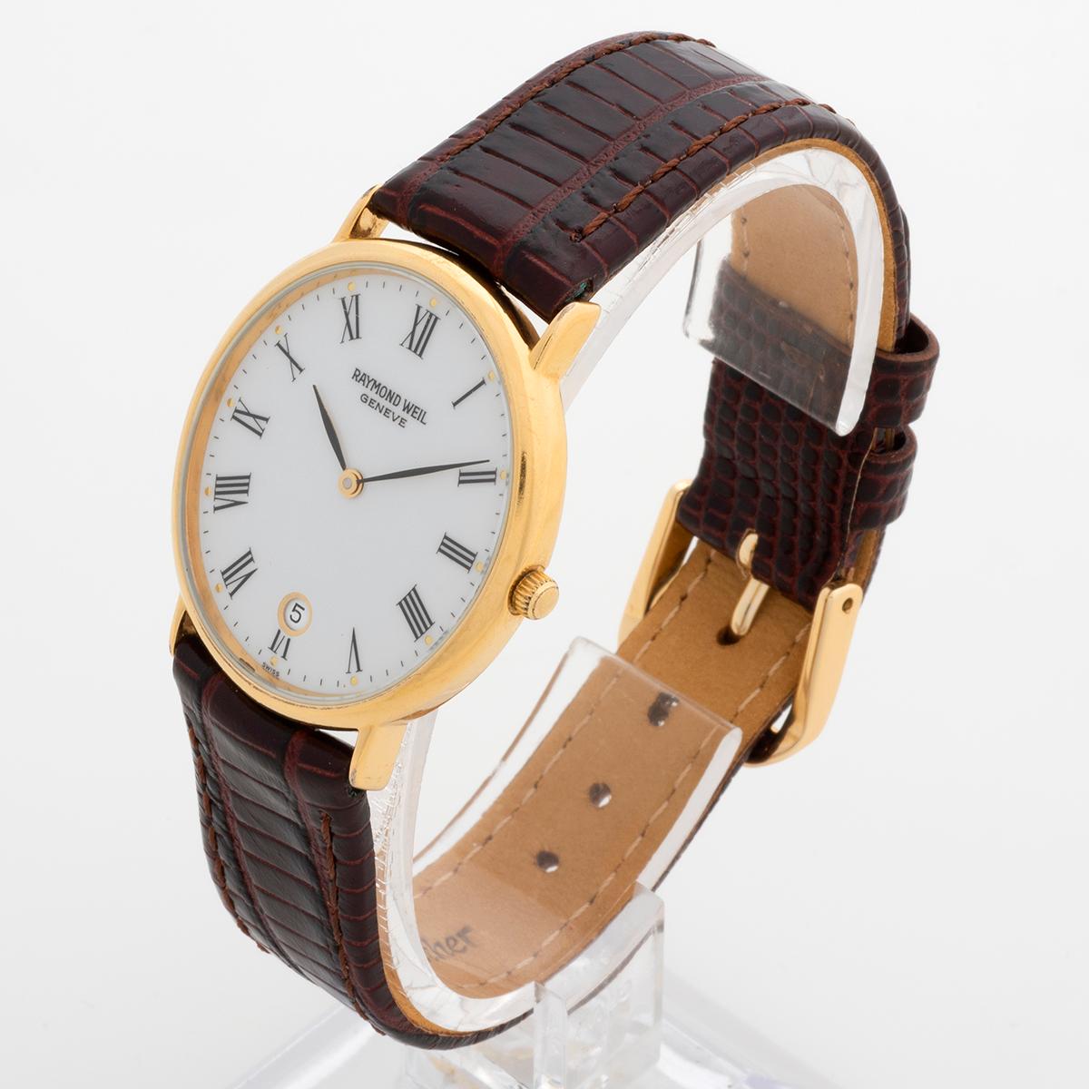 Or jaune 18 carats Raymond Weil Geneve réf. 5524. Excellent état. Excellent état à Canterbury, England