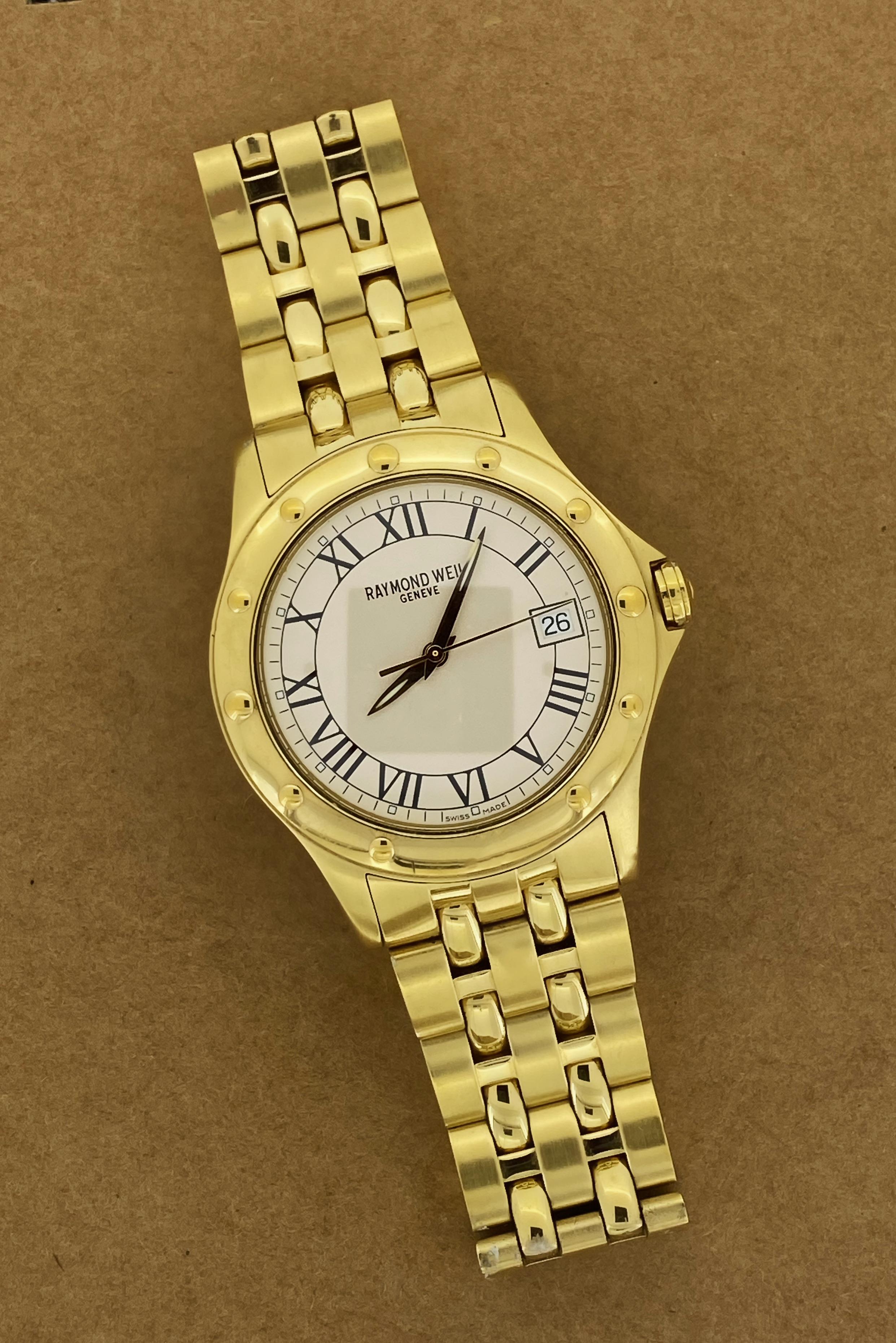 Raymond Weil Geneve ref 5590 Collection Tango 38mm Quarz Herrenuhr mit Datum im Angebot 6