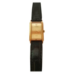 Raymond Weil 18kt Gold Filled Vintage Watch Gold Dial, Black Strap, Quartz, 5720