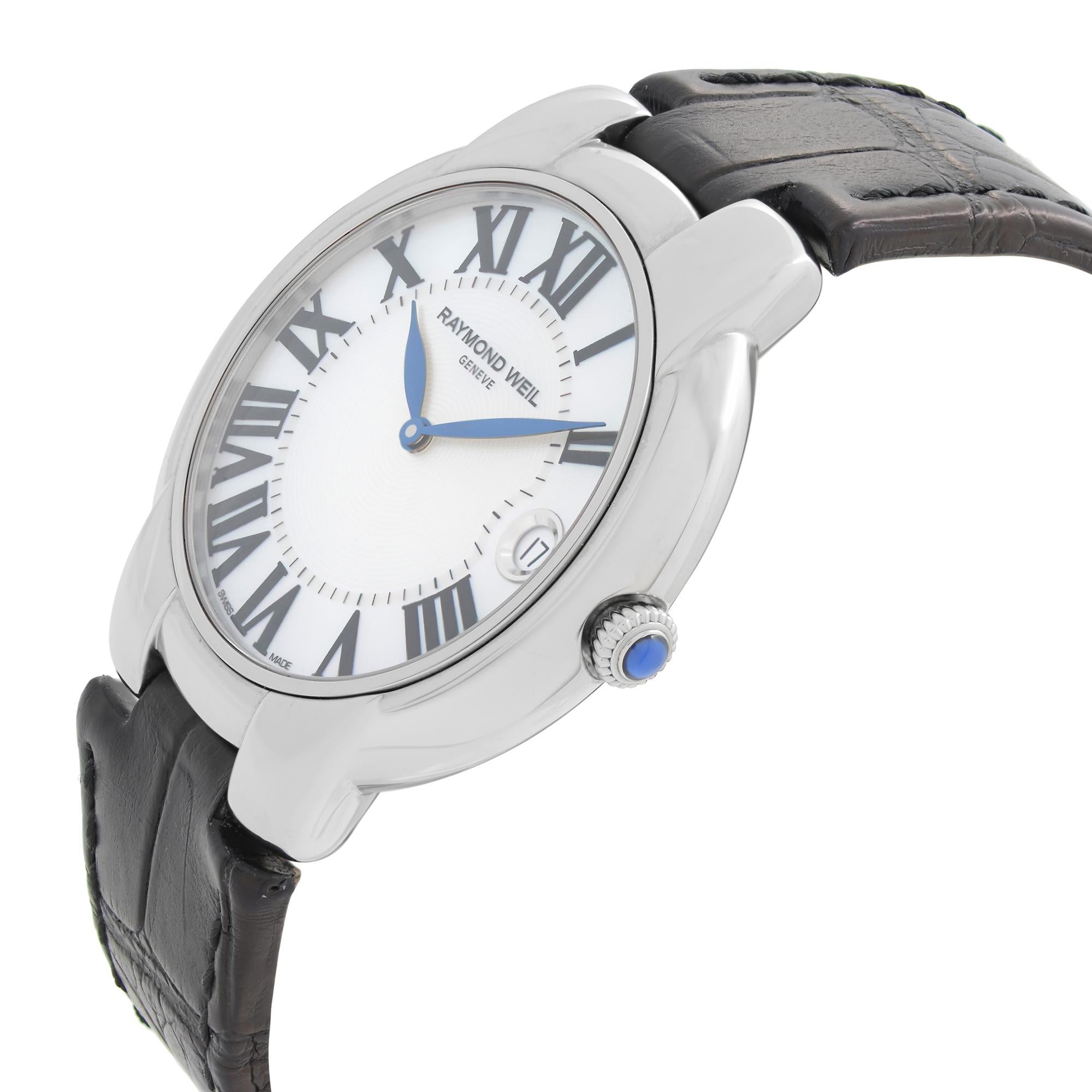 Raymond Weil Jasmine Stainless Steel MOP Dial Quartz Ladies Watch 5235-STC-00970 In Good Condition In New York, NY