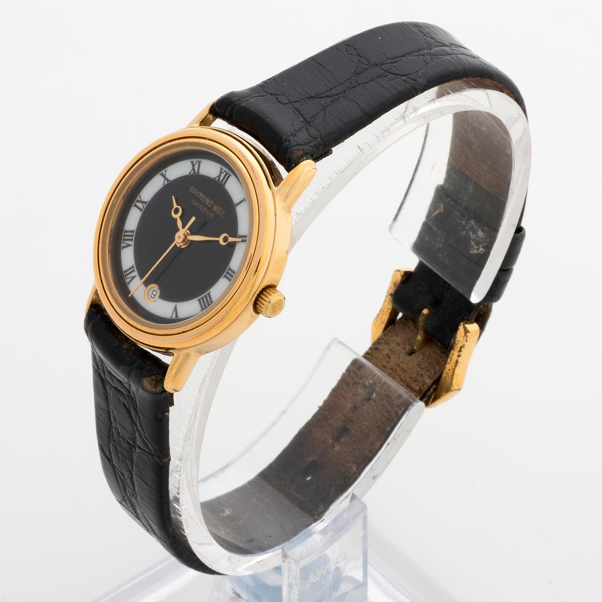 Women's Raymond Weil Ladies Quartz Wristwatch Ref 5532, Art Deco Style, Gold Capped 1992