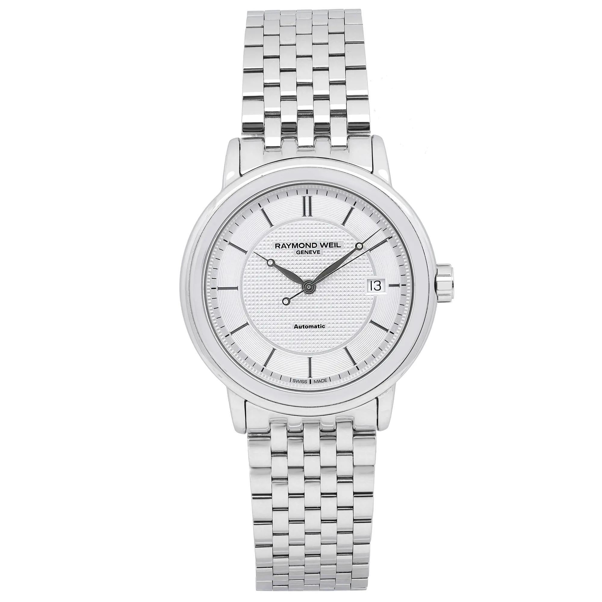 Raymond Weil Maestro Steel Silver Dial Automatic Mens Watch 2837-ST-65001 For Sale