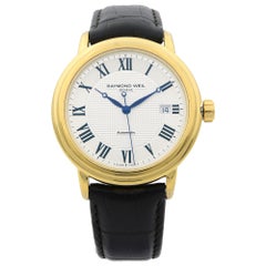 Montre pour homme Raymond Weil Maestro:: acier PVD or:: cadran argenté 2837-PC-00659