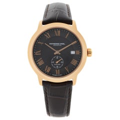 Raymond Weil Maestro Montre automatique en cuir et acier noir 2238-PC5-00209
