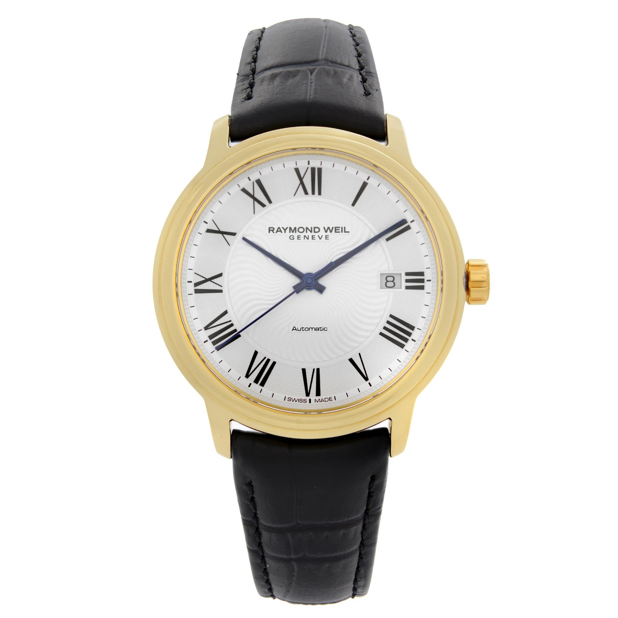 Raymond Weil Orologio da uomo Maestro - 2227 -PC5-20021 - rotondo - meccanico a carica automatica e bilanciere a vista - nero - Diametro 40 mm
