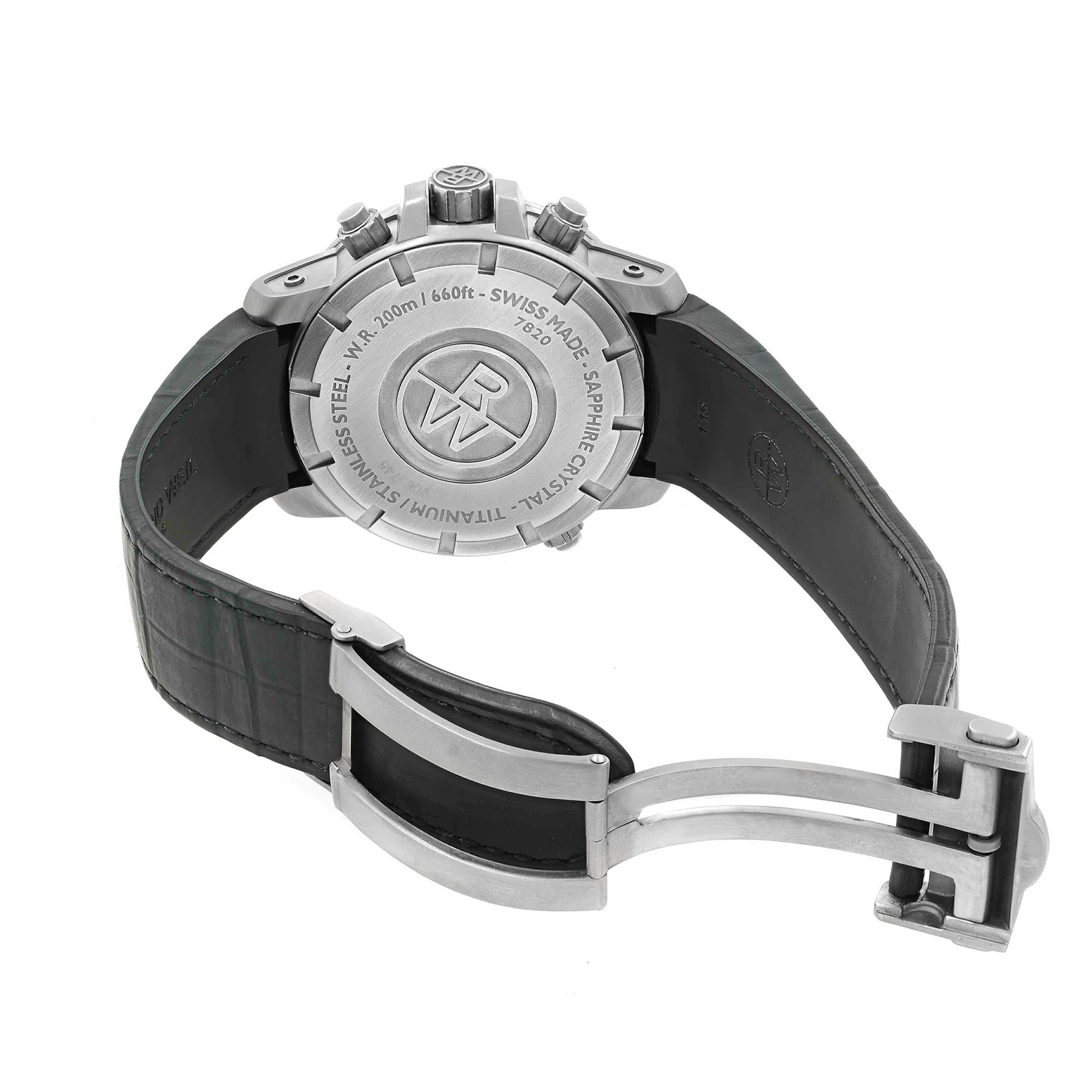 Raymond Weil Nabucco Titanium Steel Leather Automatic Men's Watch 7820-STC-05607 1