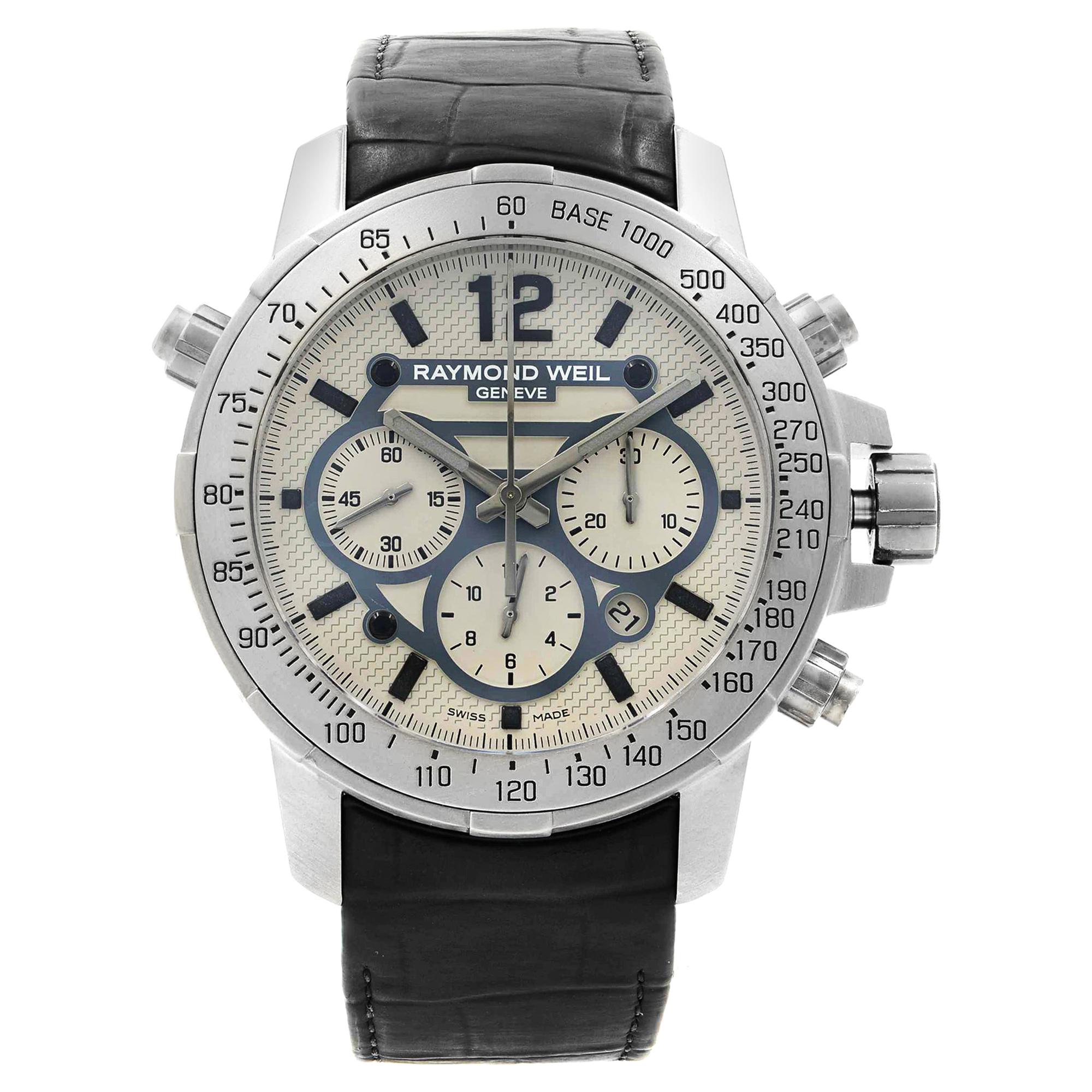Raymond Weil Nabucco Titanium Steel Leather Automatic Men's Watch 7820-STC-05607