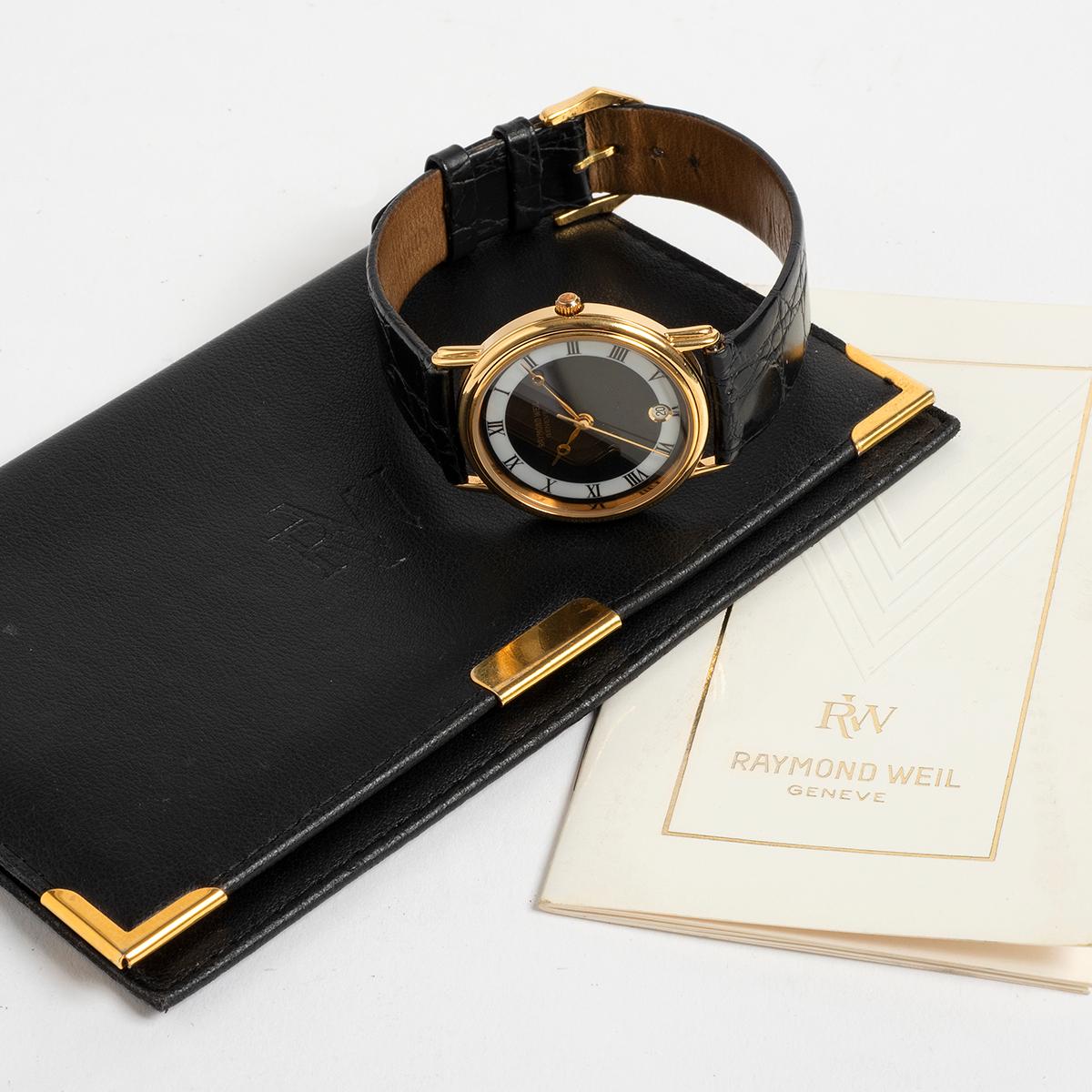 Raymond Weil Neo Vintage Watch Set, Ref 5532. Art Deco Style. Year 1992 In Excellent Condition In Canterbury, England