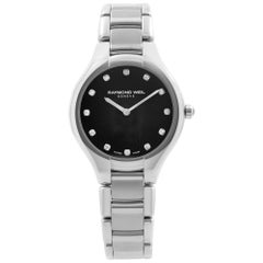 Raymond Weil Noemia Steel Black Diamonds Dial Quartz Ladies Watch 5132-ST-20081
