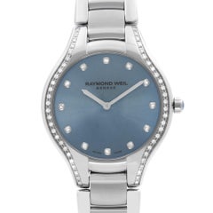 Raymond Weil Noemia Steel Diamond Blue Dial Quartz Ladies Watch 5132-STS-50081