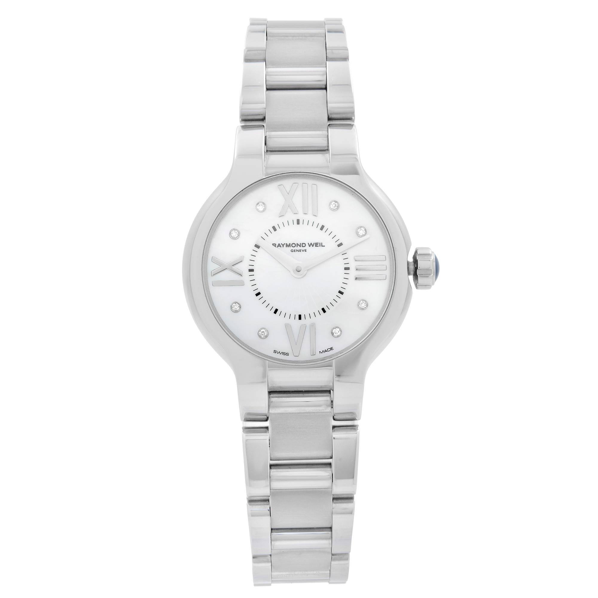 Raymond Weil Noemia Steel Diamond MOP Dial Quartz Ladies Watch 5927-ST-00995