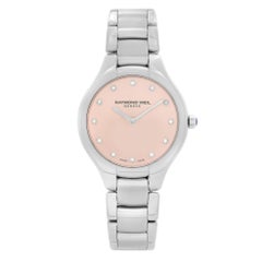 Raymond Weil Noemia Steel Diamonds Pink Dial Quartz Ladies Watch 5132-ST-80081