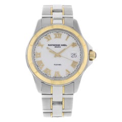 Raymond Weil Parsifal 18k Gold PVD Steel White Dial Mens Watch 2970-SG-00308