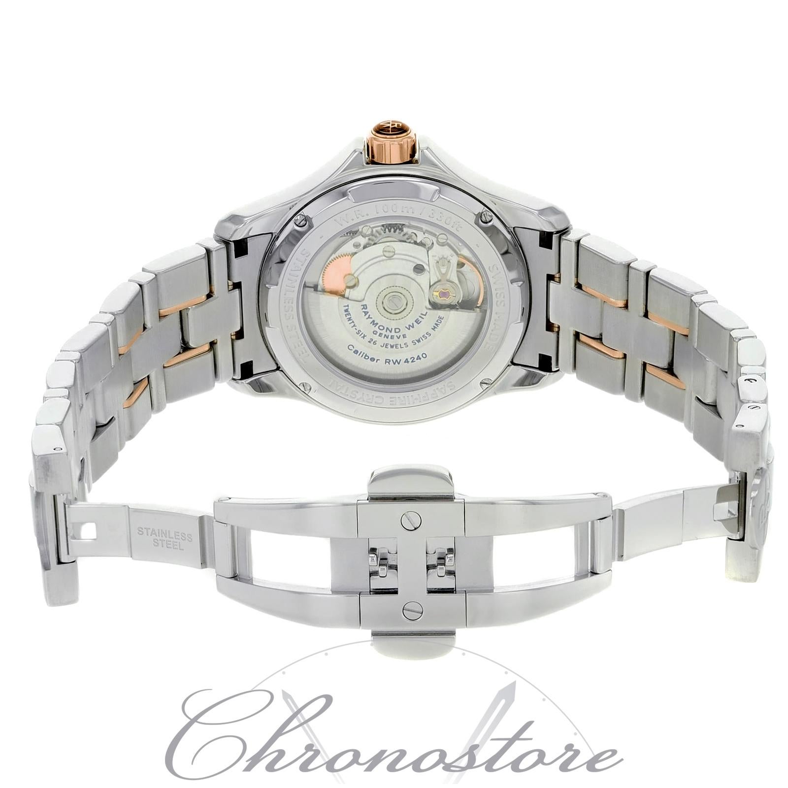Raymond Weil Parsifal 2965-SG5-00658 Steel and Gold Automatic Men's Watch In Excellent Condition In New York, NY