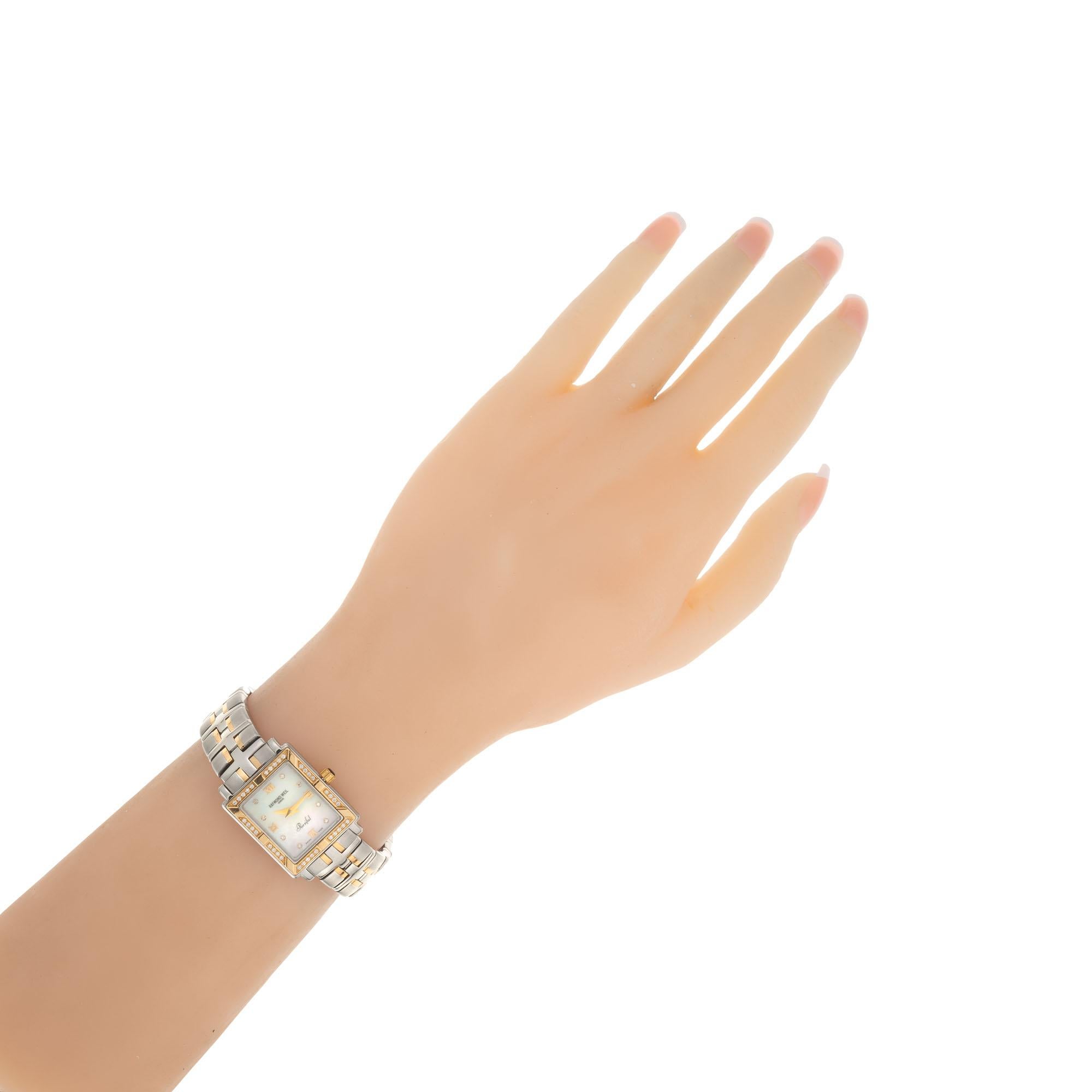 Raymond Weil Parsifal .20 Carat Diamond Gold Ladies Wristwatch 2