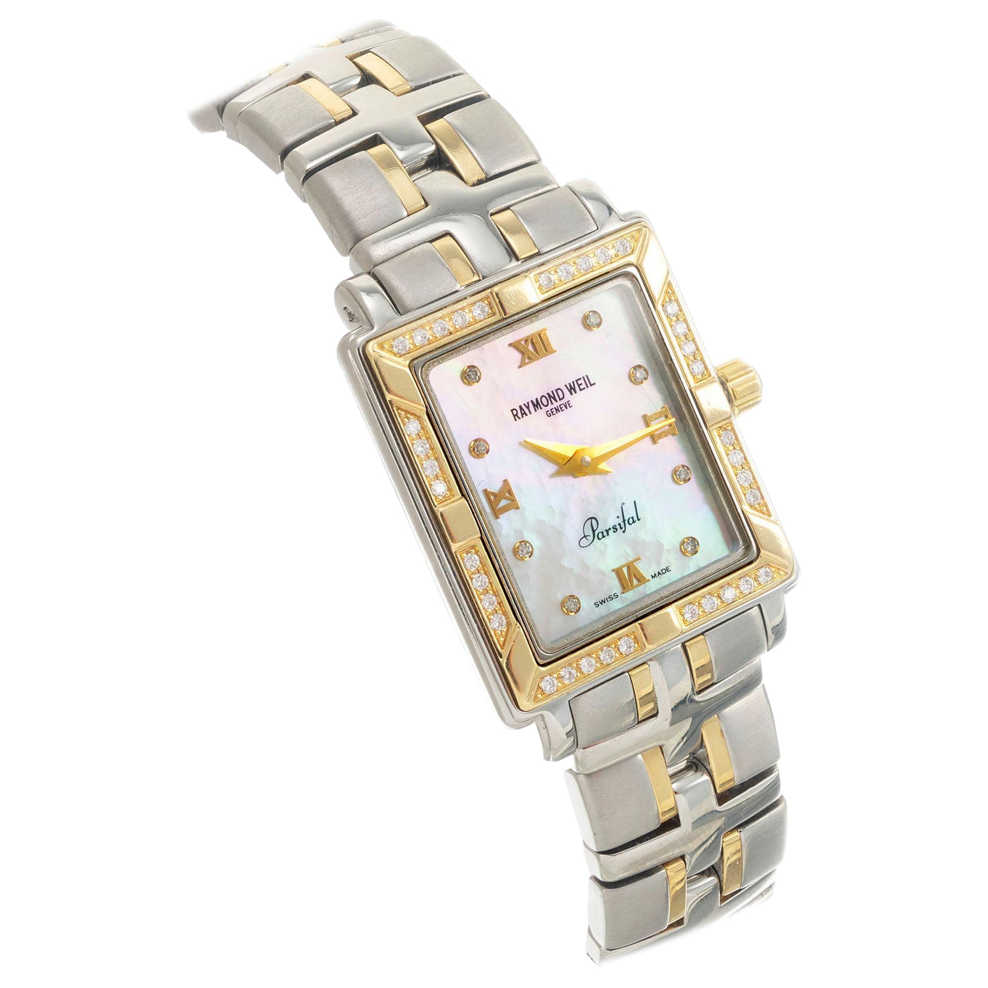 Raymond Weil Parsifal .20 Carat Diamond Gold Ladies Wristwatch