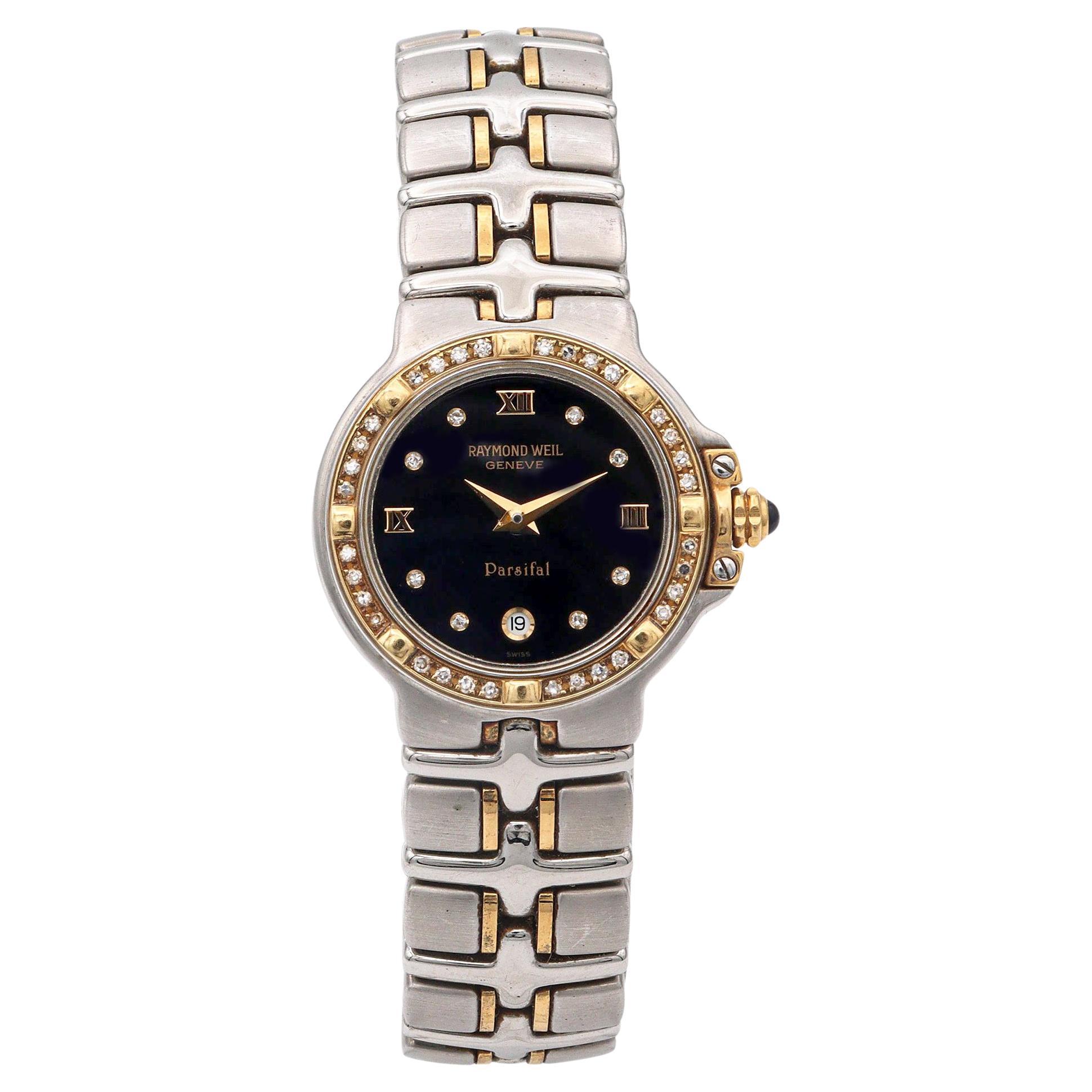 Raymond Weil Parsifal Stainless Steel Diamond Date Quartz Women's Watch Ref.9990