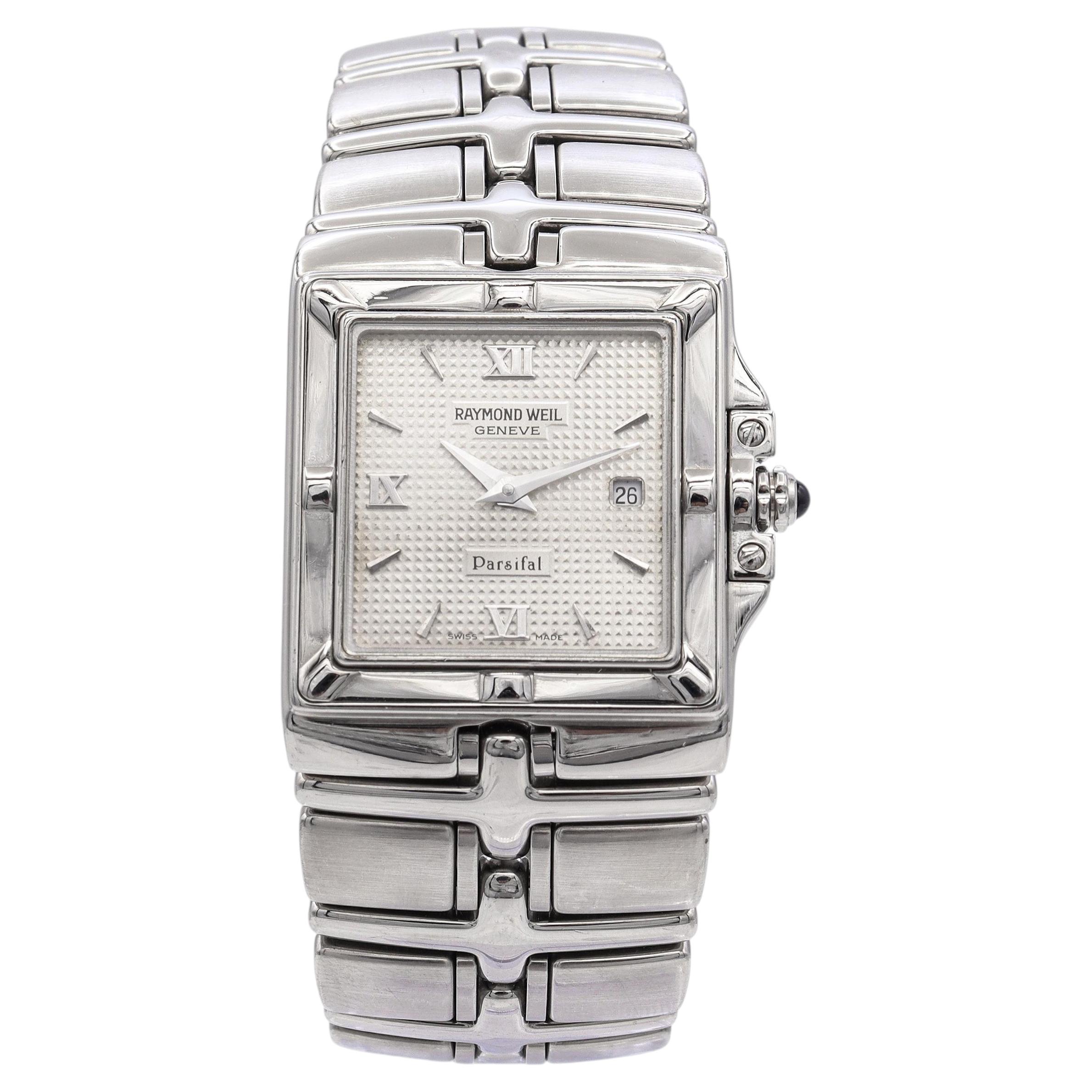 Orologio da uomo Raymond Weil Parsifal in acciaio inossidabile con movimento al quarzo, codice 9391