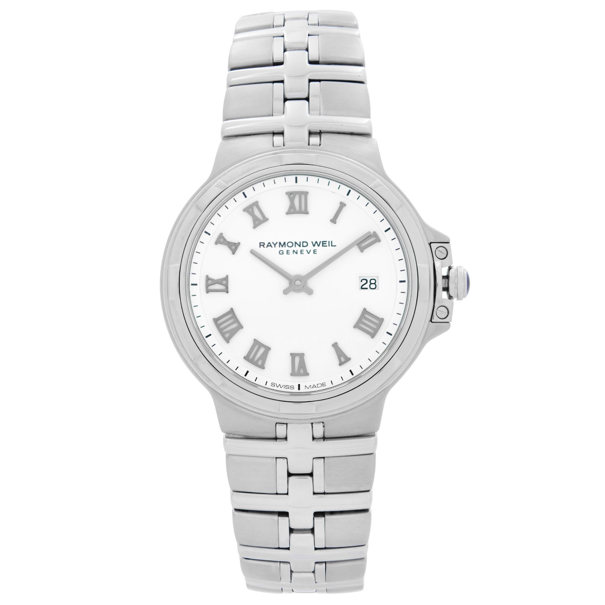 Raymond Weil Parsifal Steel White Roman Dial Quartz Ladies Watch 5180-ST-00300 For Sale